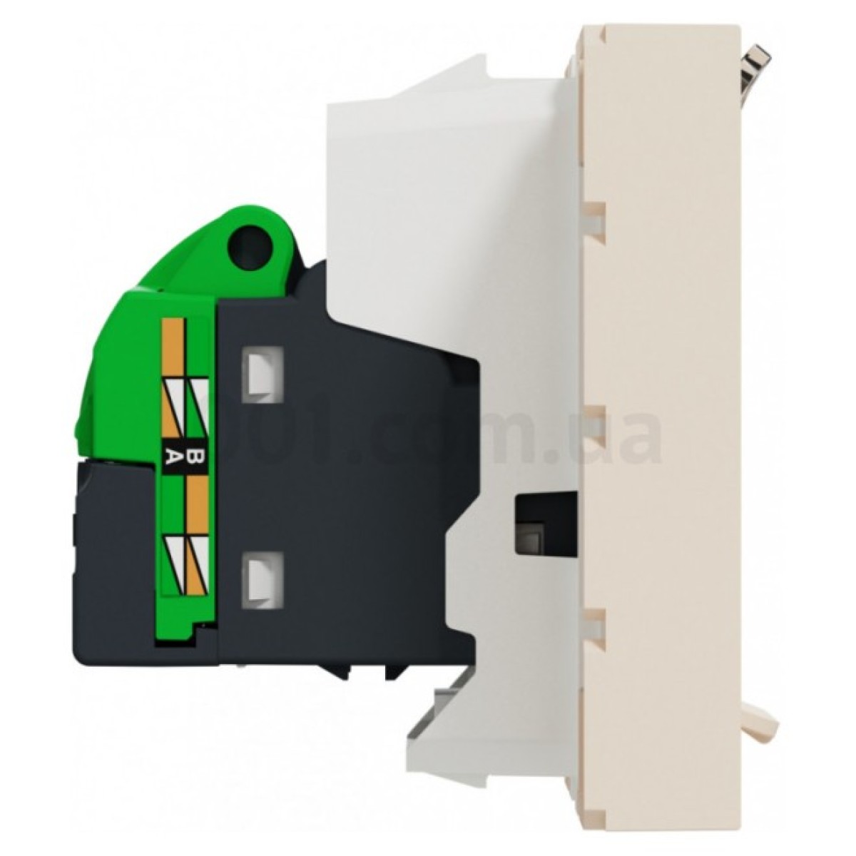 Розетка компьютерная RJ45 кат.6 UTP (2 модуля) Unica New бежевая, Schneider Electric 98_98.jpg - фото 5