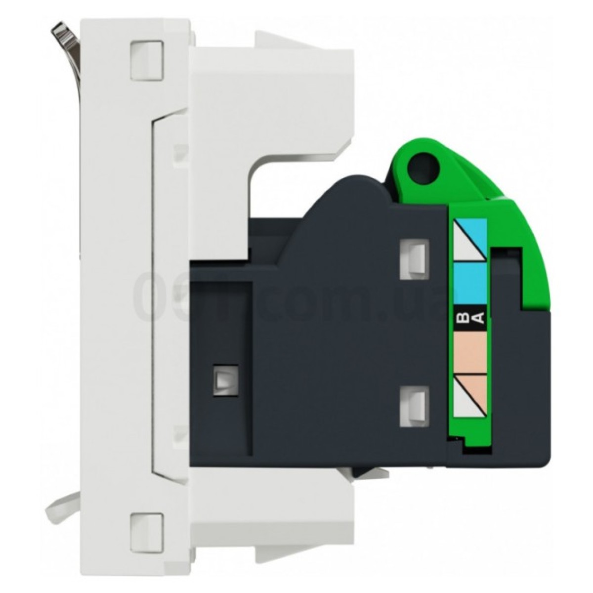 Розетка компьютерная RJ45 кат.6 UTP (1 модуль) Unica New белая, Schneider Electric 98_98.jpg - фото 6