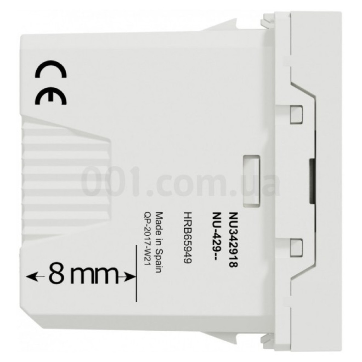 Розетка USB 3.0 одинарная тип A (1 модуль) Unica New белая, Schneider Electric 98_98.jpg - фото 5