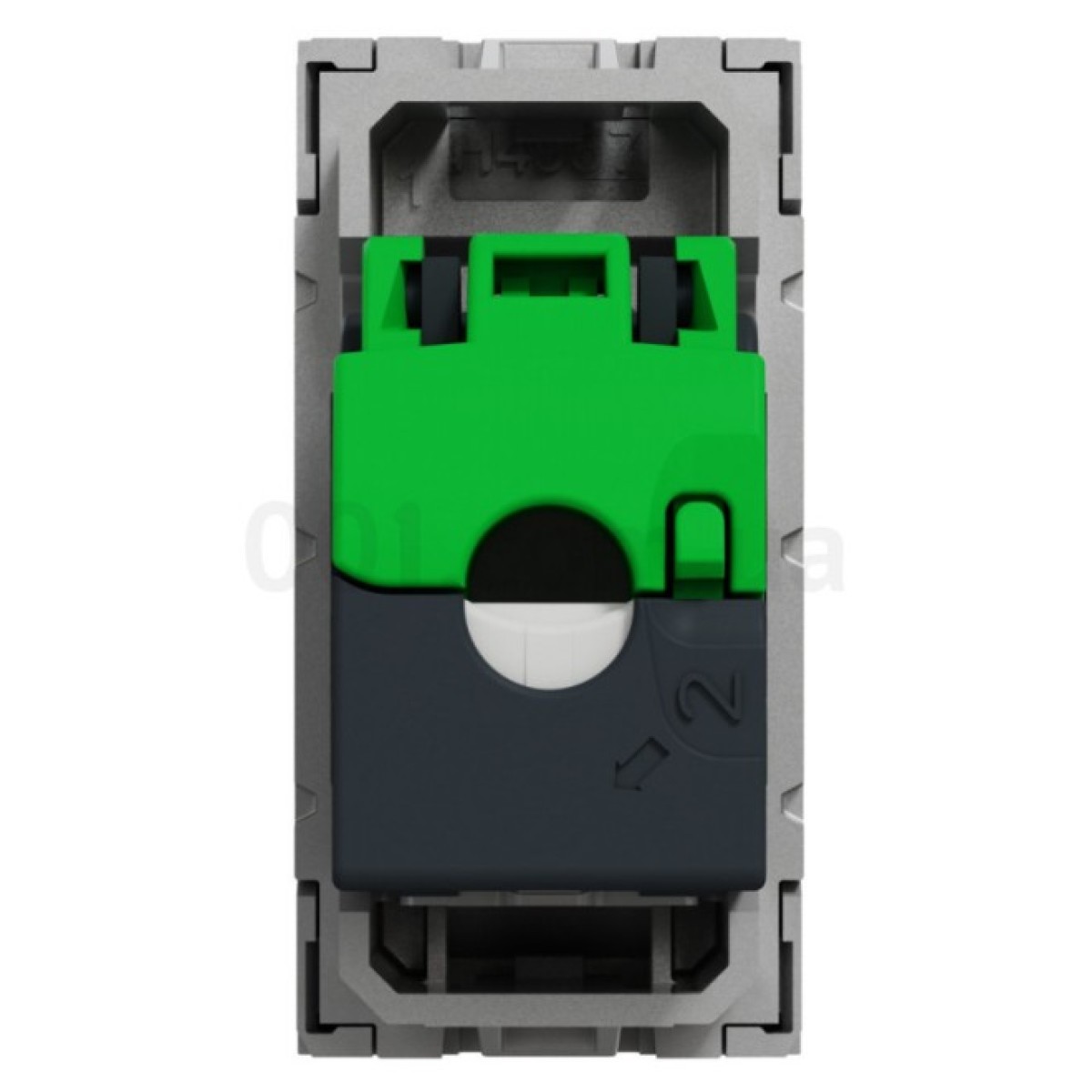 Розетка компьютерная RJ45 кат.6 UTP (1 модуль) Unica New алюминий, Schneider Electric 98_98.jpg - фото 6