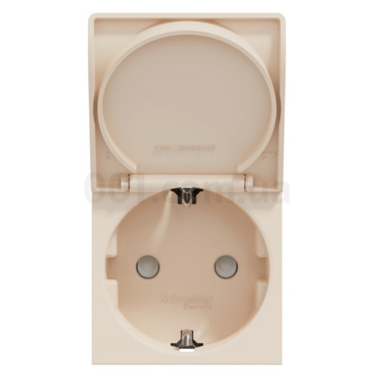 Розетка с з/к, шторками и крышкой 16А (винтовые зажимы) Unica New бежевая, Schneider Electric 98_98.jpg - фото 8