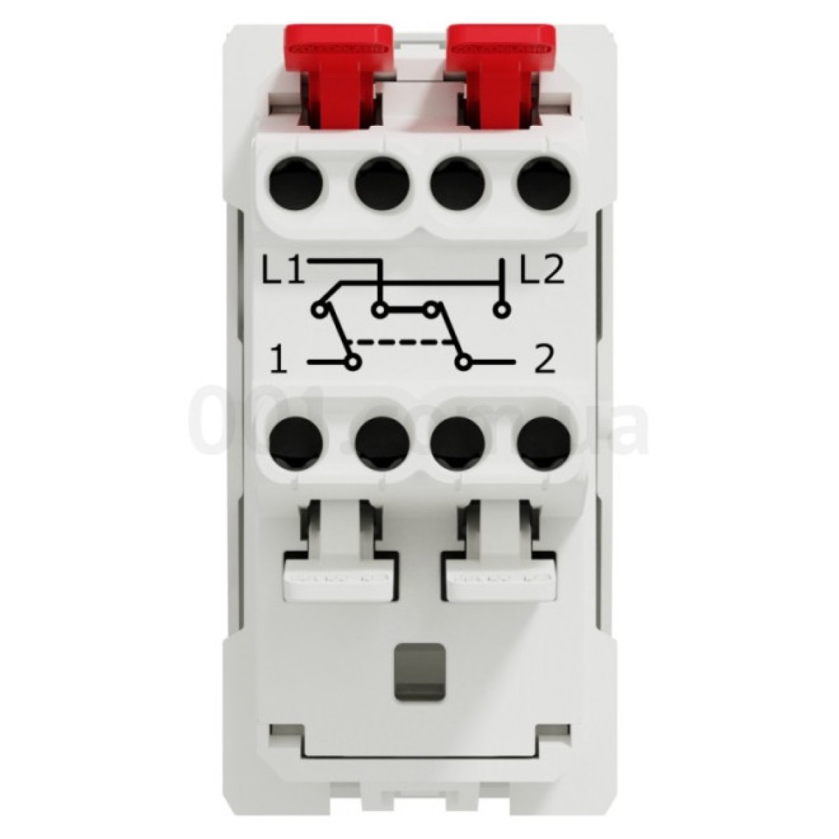 Переключатель перекрестный 1-клавишный (1 модуль) 10А Unica New белый, Schneider Electric 98_98.jpg - фото 6