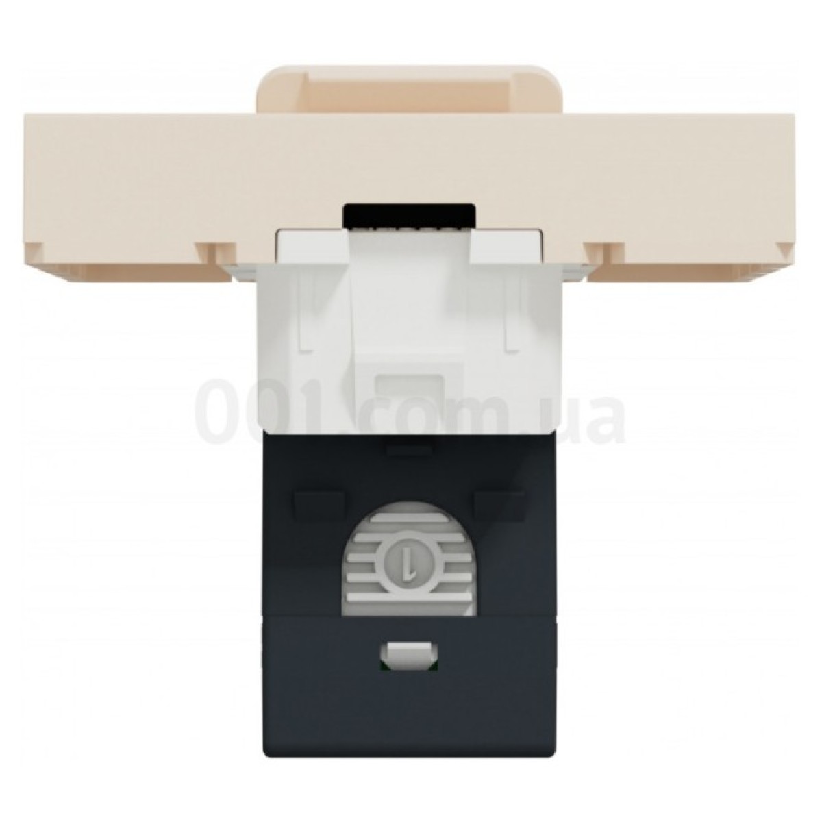 Розетка компьютерная RJ45 кат.5 UTP (2 модуля) Unica New бежевая, Schneider Electric 98_98.jpg - фото 7