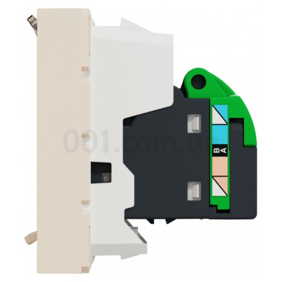 Розетка компьютерная RJ45 кат.5 UTP (2 модуля) Unica New бежевая, Schneider Electric 98_98.jpg - фото 8