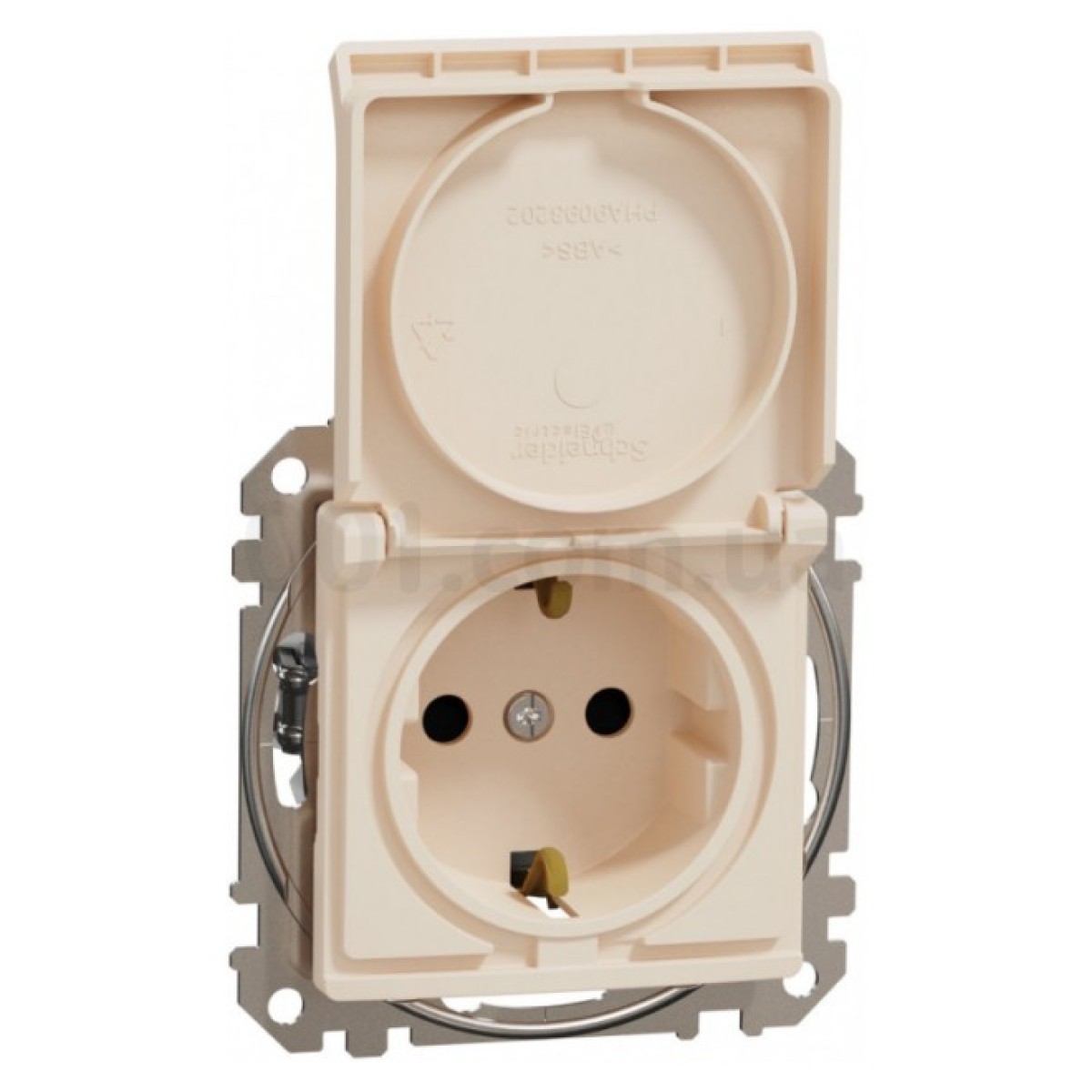 Розетка с з/к, шторками и крышкой Sedna Design бежевая, Schneider Electric 256_256.jpg
