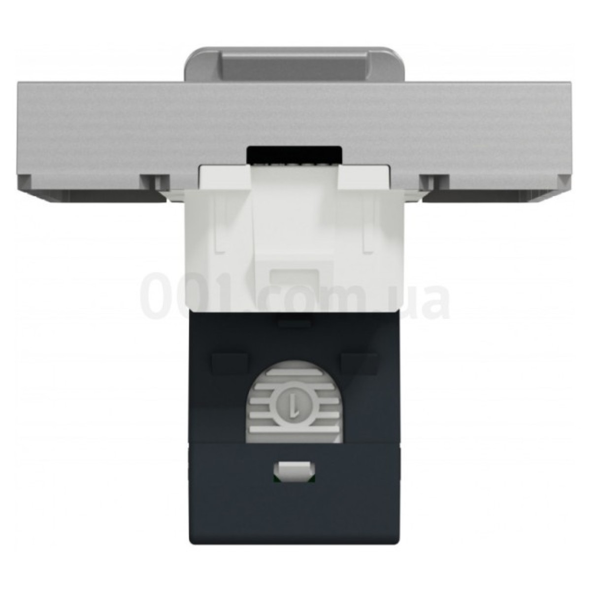 Розетка компьютерная RJ45 кат.6 UTP (2 модуля) Unica New алюминий, Schneider Electric 98_98.jpg - фото 7
