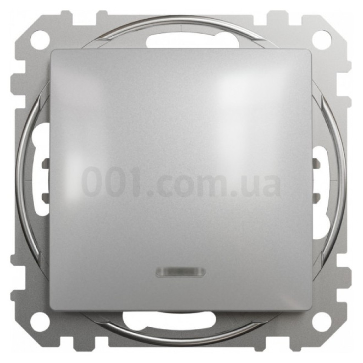 Выключатель 1-клавишный с подсветкой Sedna Design алюминий, Schneider Electric 98_98.jpg - фото 4
