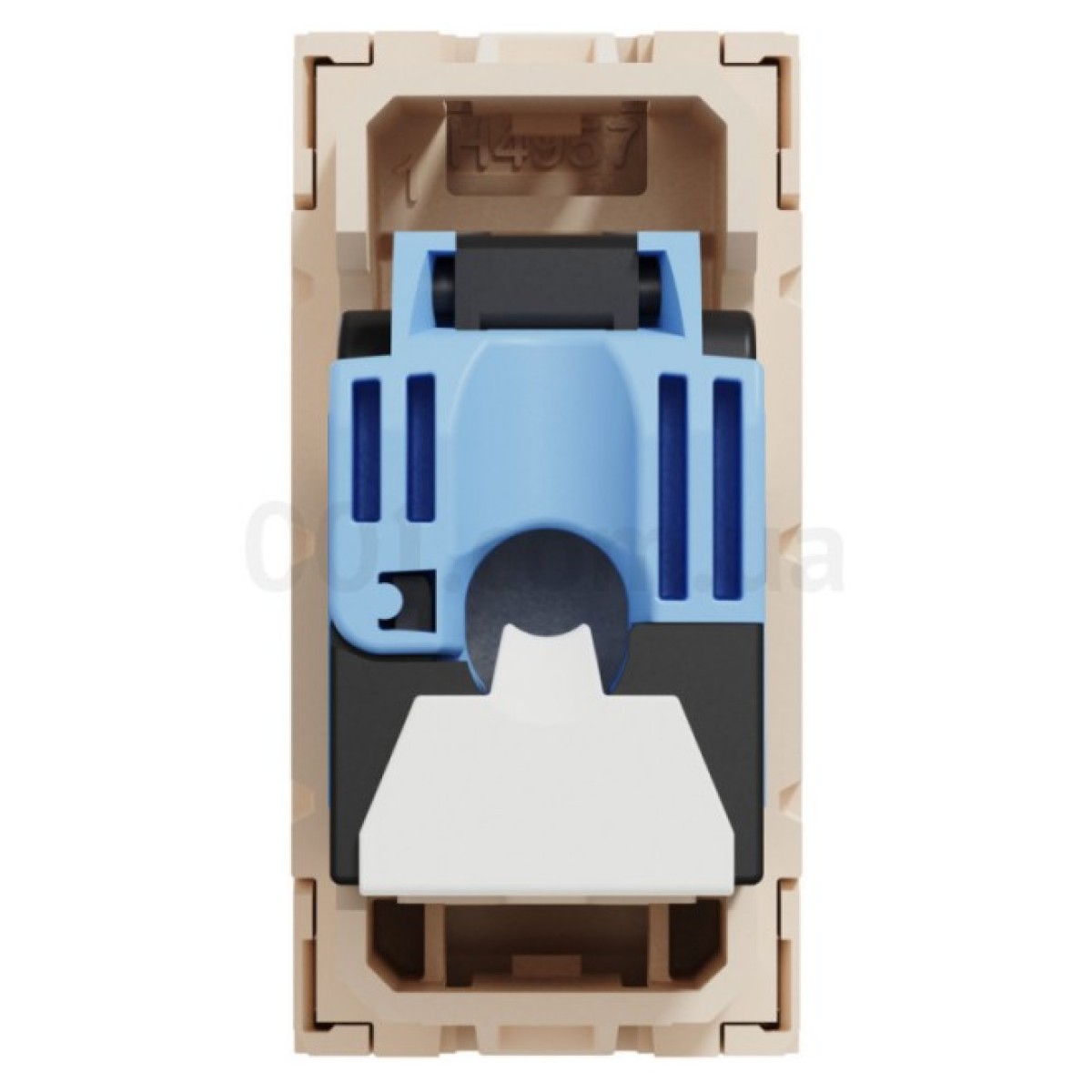 Розетка компьютерная RJ45 кат.5 UTP (1 модуль) Unica New бежевая, Schneider Electric 98_98.jpg - фото 6