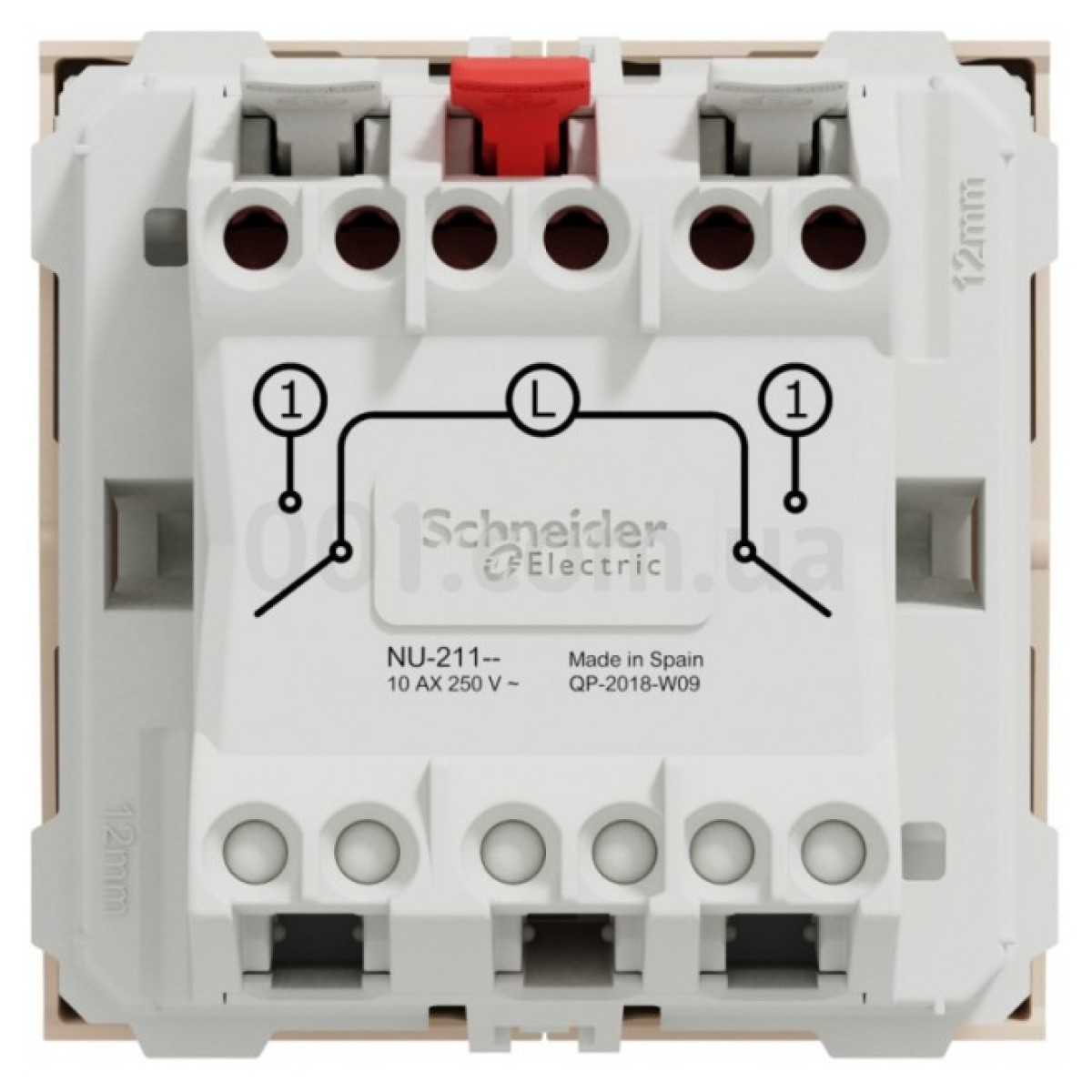 Выключатель 2-клавишный (2 модуля) 10А Unica New бежевый, Schneider Electric 98_98.jpg - фото 8