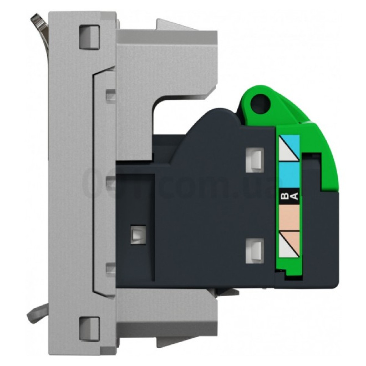 Розетка компьютерная RJ45 кат.6 UTP (1 модуль) Unica New алюминий, Schneider Electric 98_98.jpg - фото 8