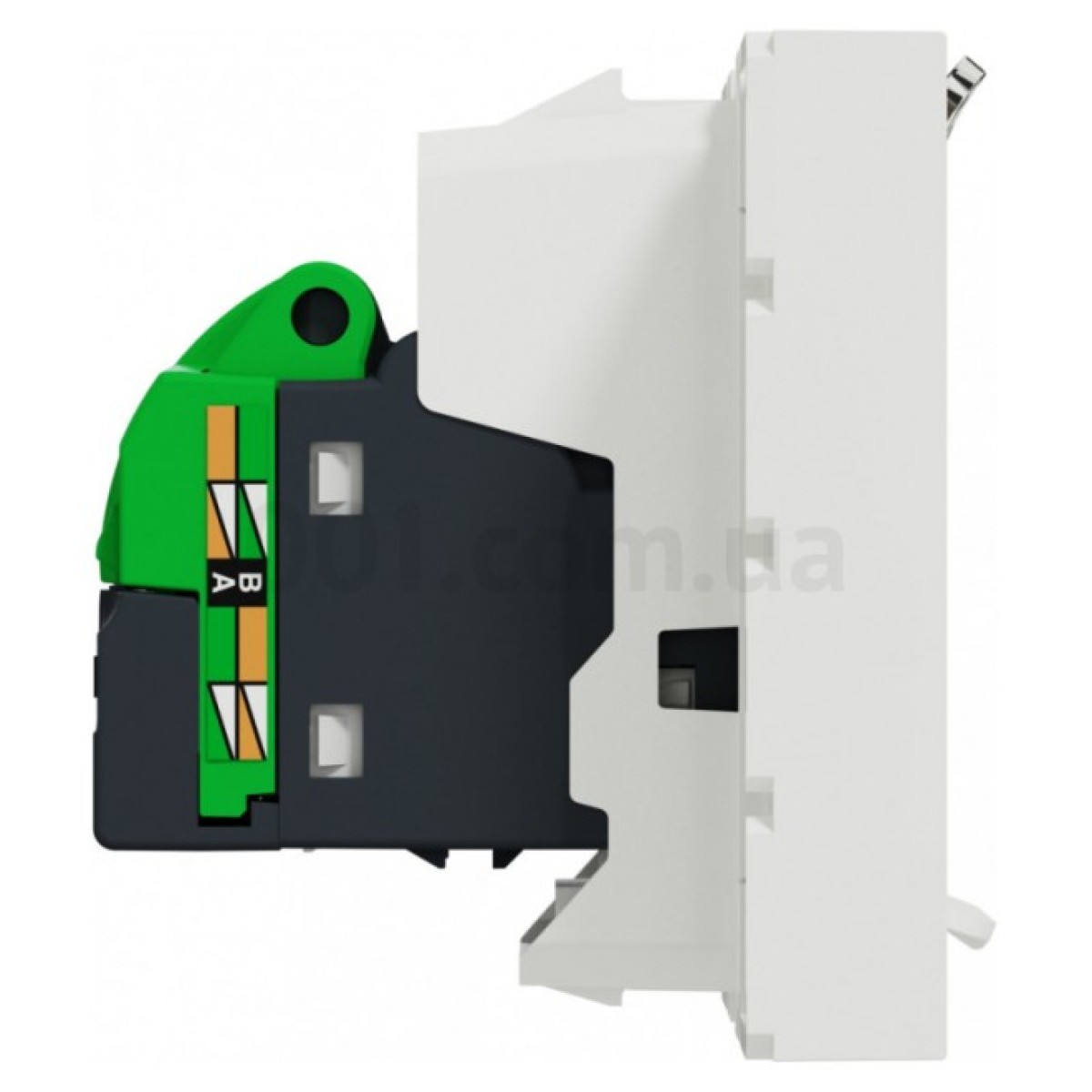 Розетка компьютерная RJ45 кат.5 STP (2 модуля) Unica New белая, Schneider Electric 98_98.jpg - фото 8