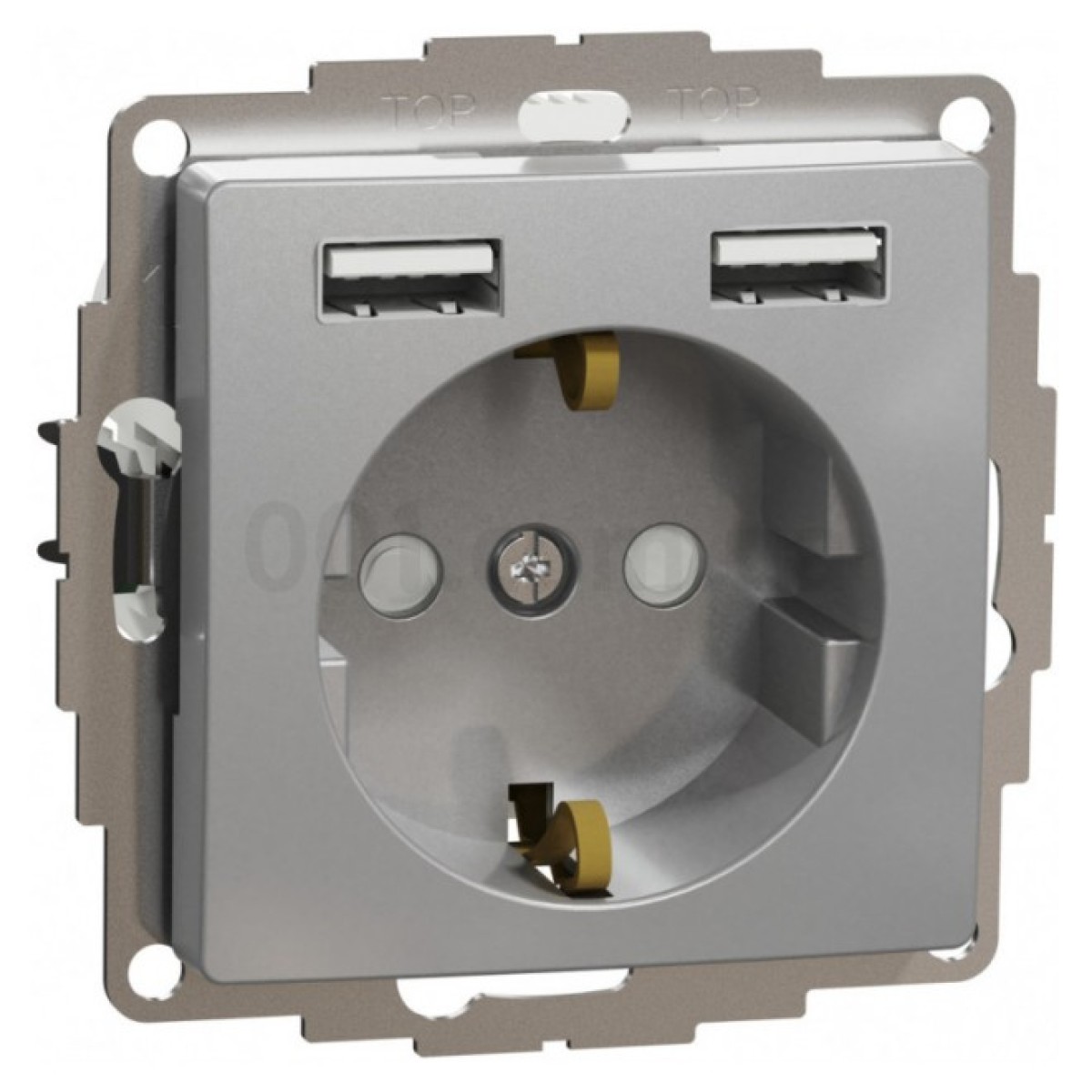 Розетка с з/к, шторками и 2 USB (A+A) Sedna Design алюминий, Schneider Electric 256_256.jpg