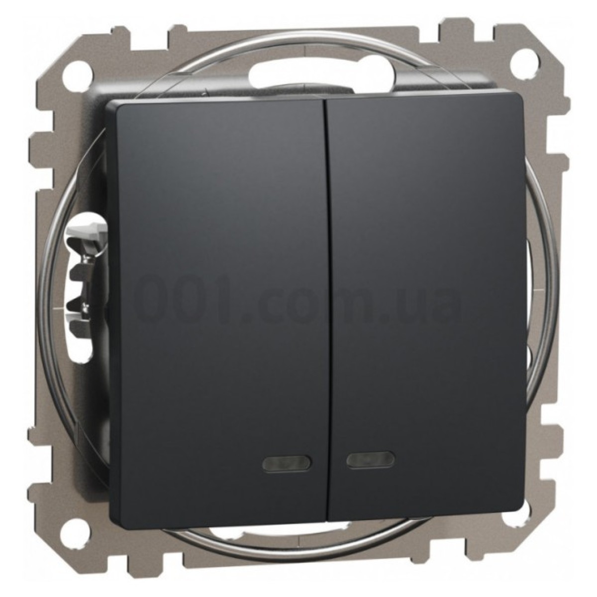 Выключатель 2-клавишный с подсветкой Sedna Design черный, Schneider Electric 256_256.jpg