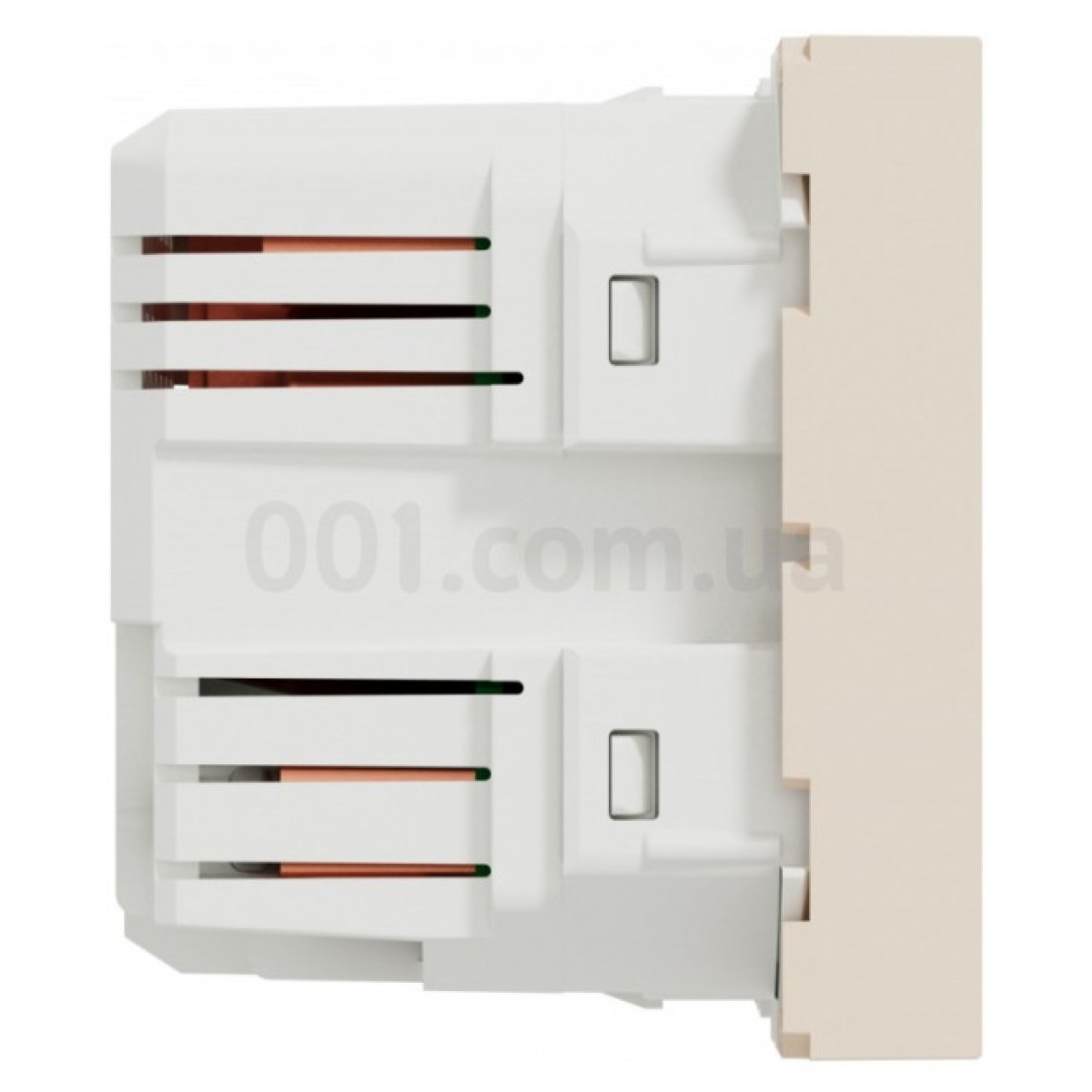 Розетка USB 2.0 двойная 2.1А тип A+A (2 модуля) Unica New бежевая, Schneider Electric 98_98.jpg - фото 8
