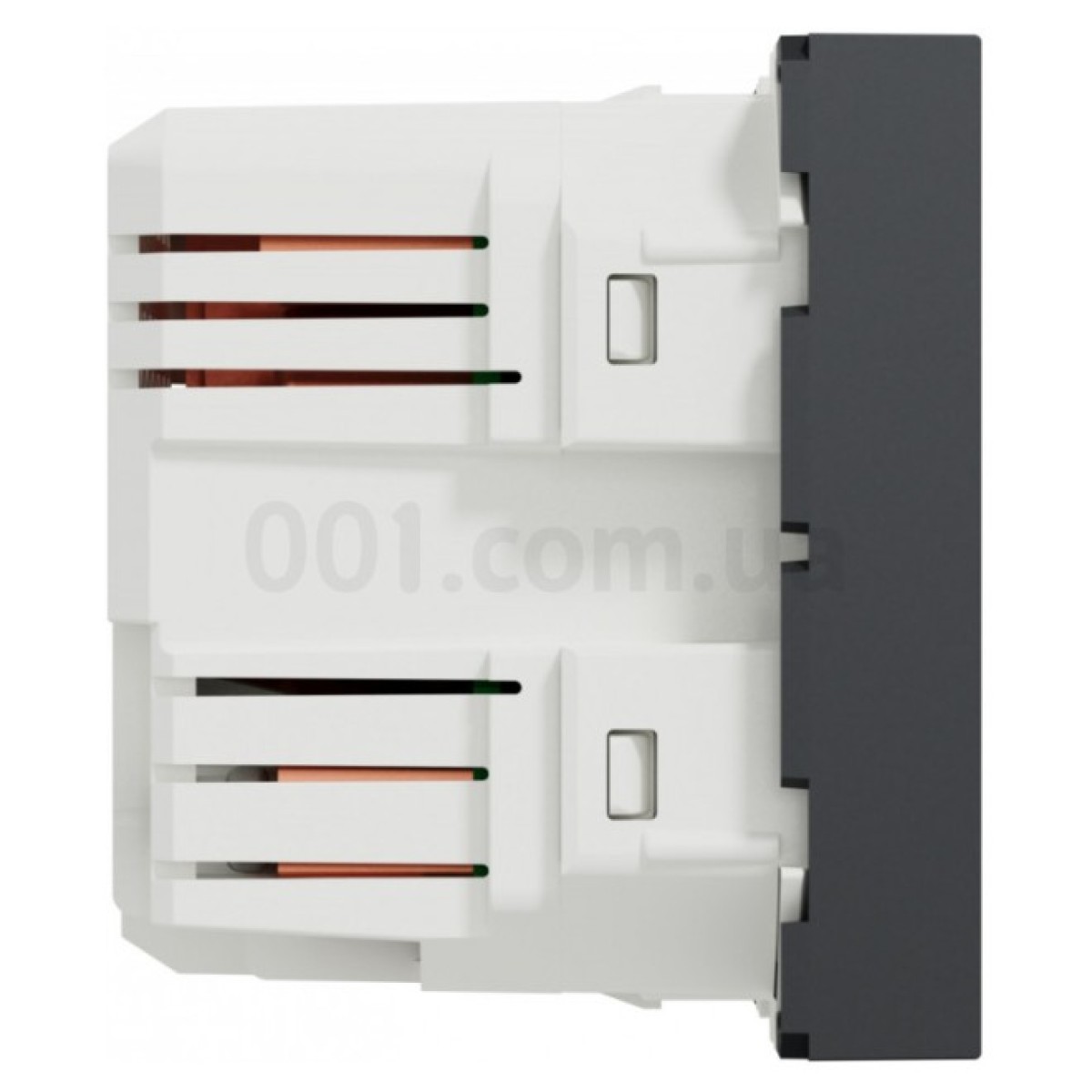 Розетка USB 2.0 двойная 2.1А тип A+A (2 модуля) Unica New антрацит, Schneider Electric 98_98.jpg - фото 7