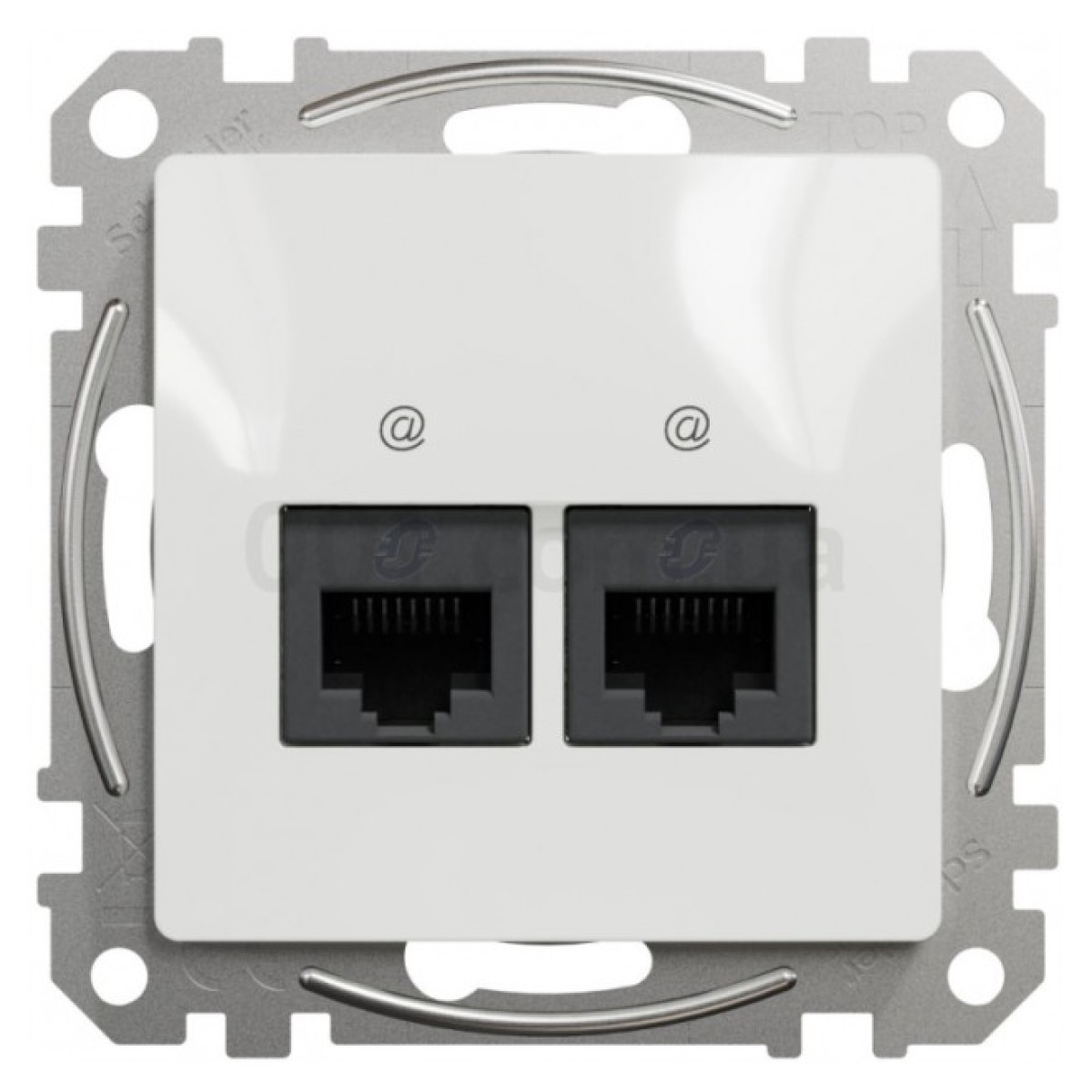 Розетка компьютерная двойная RJ45 кат.5е UTP Sedna Design белая, Schneider Electric 98_98.jpg - фото 2