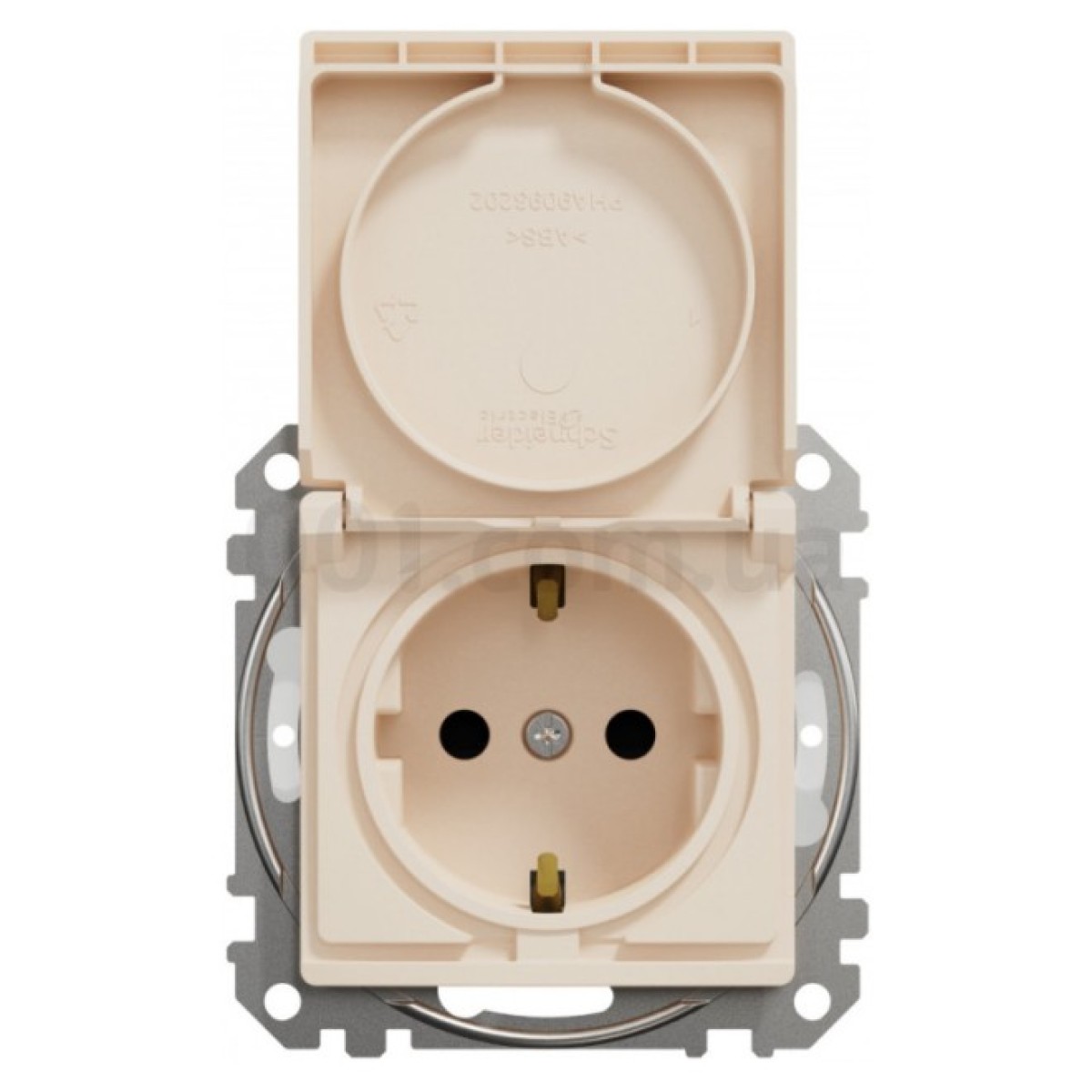 Розетка с з/к, шторками и крышкой IP44 Sedna Design бежевая, Schneider Electric 98_98.jpg - фото 6
