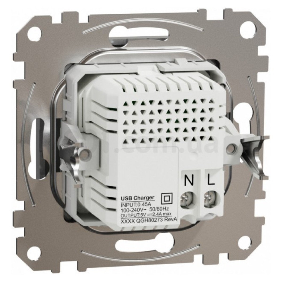 Розетка USB двойная (A+C) 2,4A Sedna Design алюминий, Schneider Electric 98_98.jpg - фото 2
