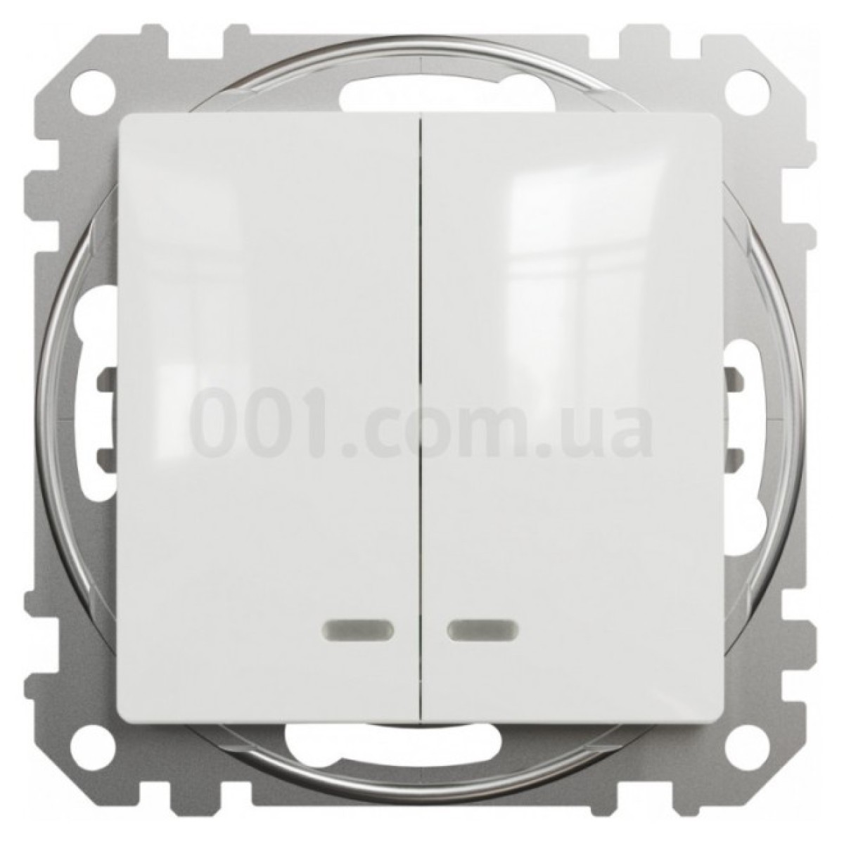 Выключатель 2-клавишный с подсветкой Sedna Design белый, Schneider Electric 98_98.jpg - фото 7