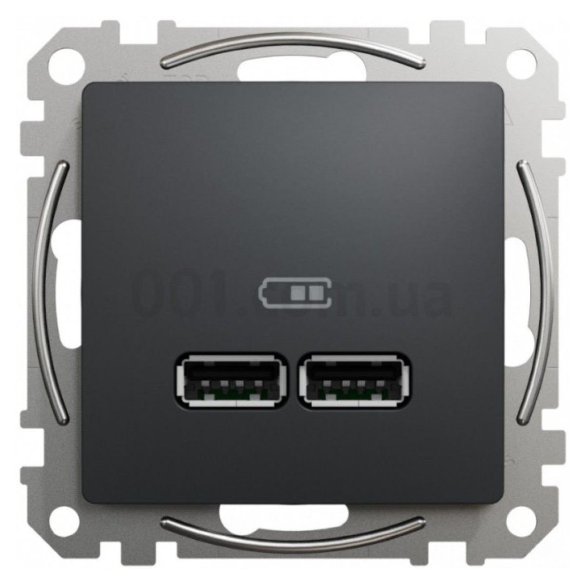 Розетка USB двойная (A+A) 2,1A Sedna Design черная, Schneider Electric 98_98.jpg - фото 6