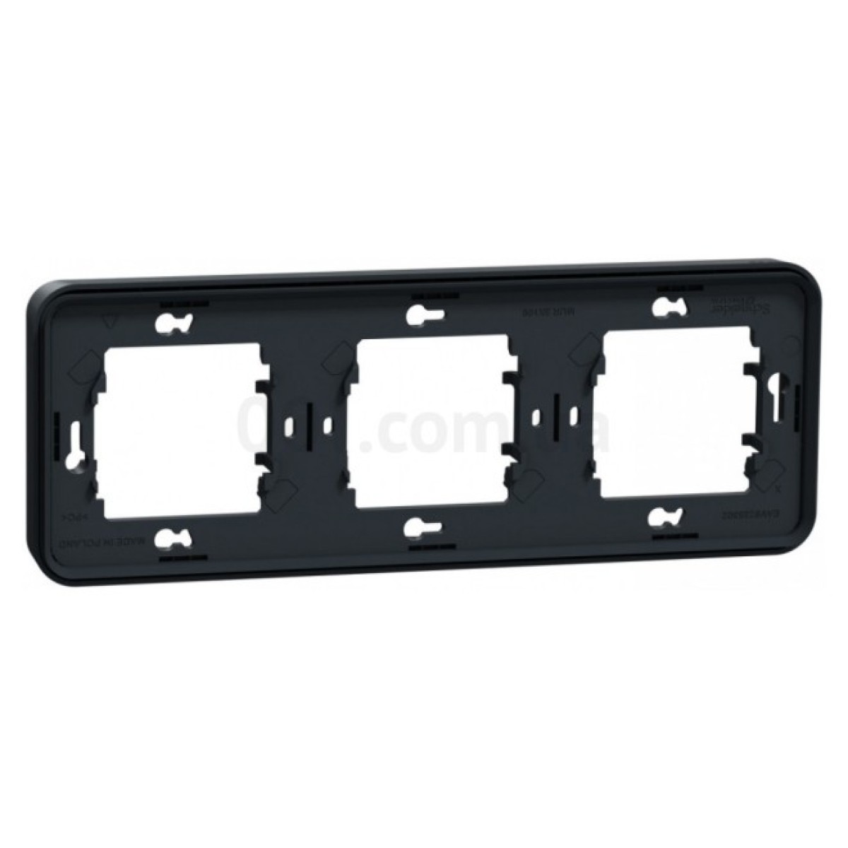 Рамка 3-постовая горизонтальная Mureva Styl черная IP55, Schneider Electric 98_98.jpg - фото 2