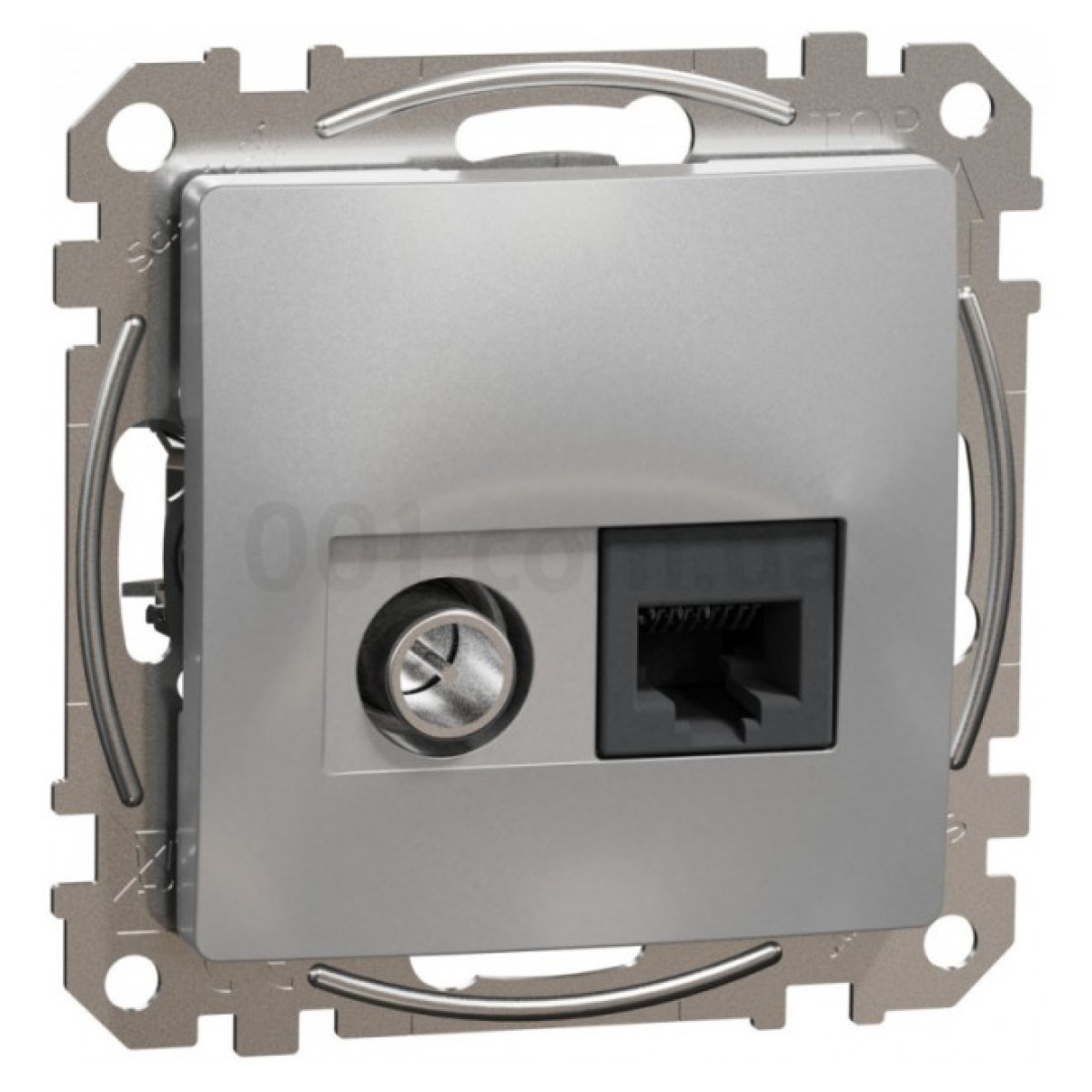 Розетка TV + компьютерная RJ45 кат.6 UTP Sedna Design алюминий, Schneider Electric 256_256.jpg