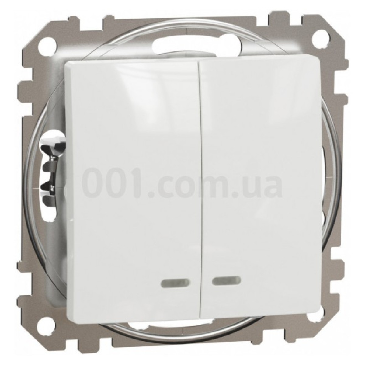 Выключатель 2-клавишный с подсветкой Sedna Design белый, Schneider Electric 256_256.jpg