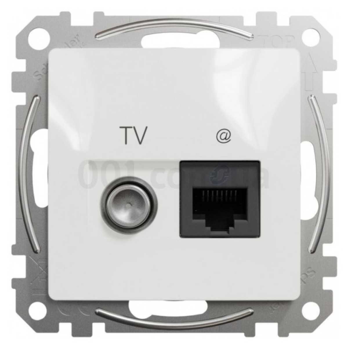 Розетка TV + компьютерная RJ45 кат.6 UTP Sedna Design белая, Schneider Electric 98_98.jpg - фото 5