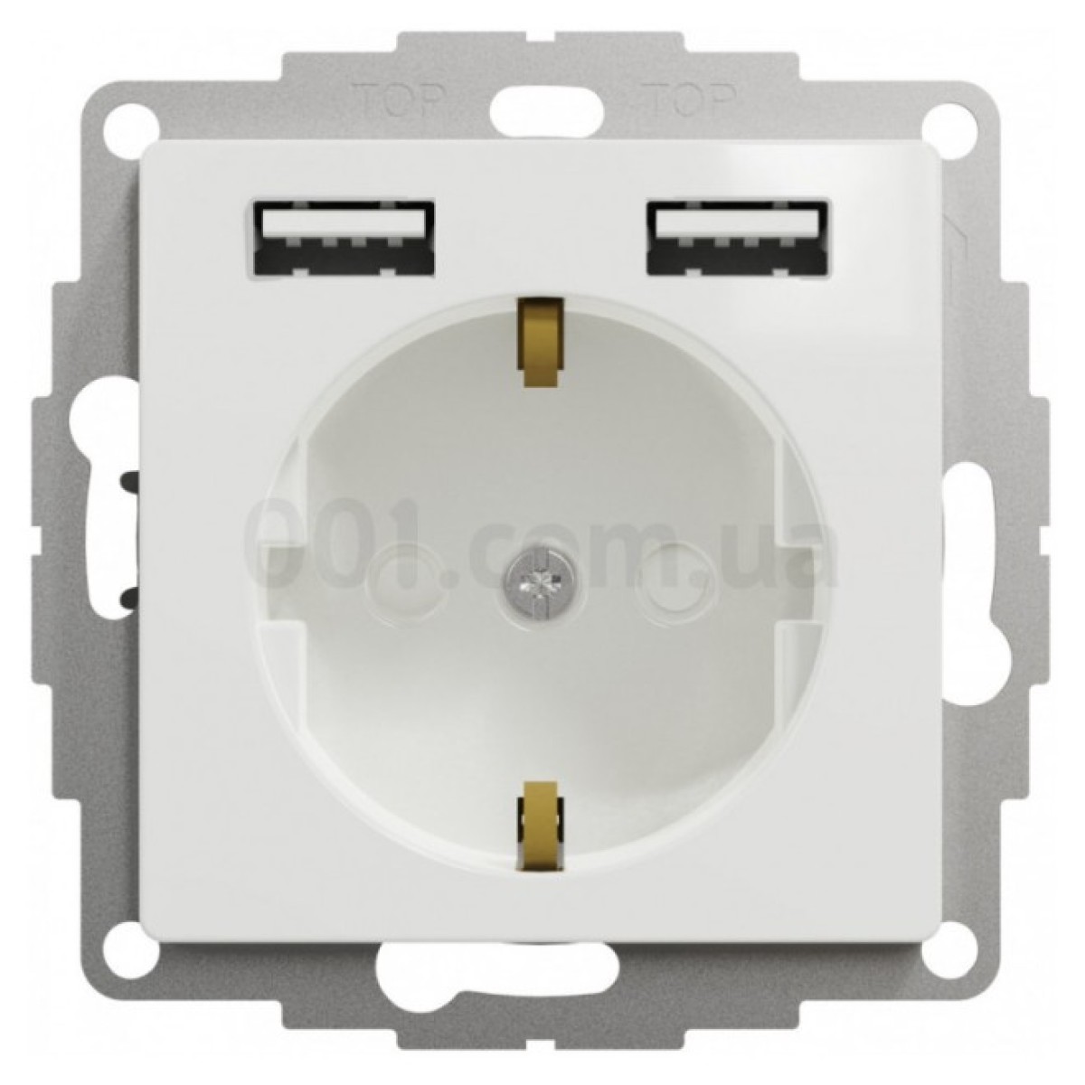 Розетка с з/к, шторками и 2 USB (A+A) Sedna Design белая, Schneider Electric 98_98.jpg - фото 2