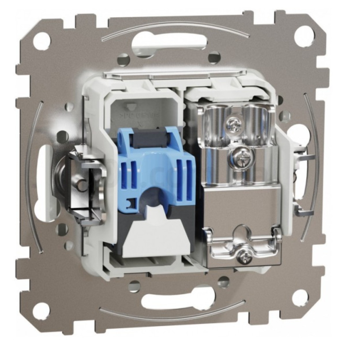 Розетка TV + компьютерная RJ45 кат.6 UTP Sedna Design белая, Schneider Electric 98_98.jpg - фото 7