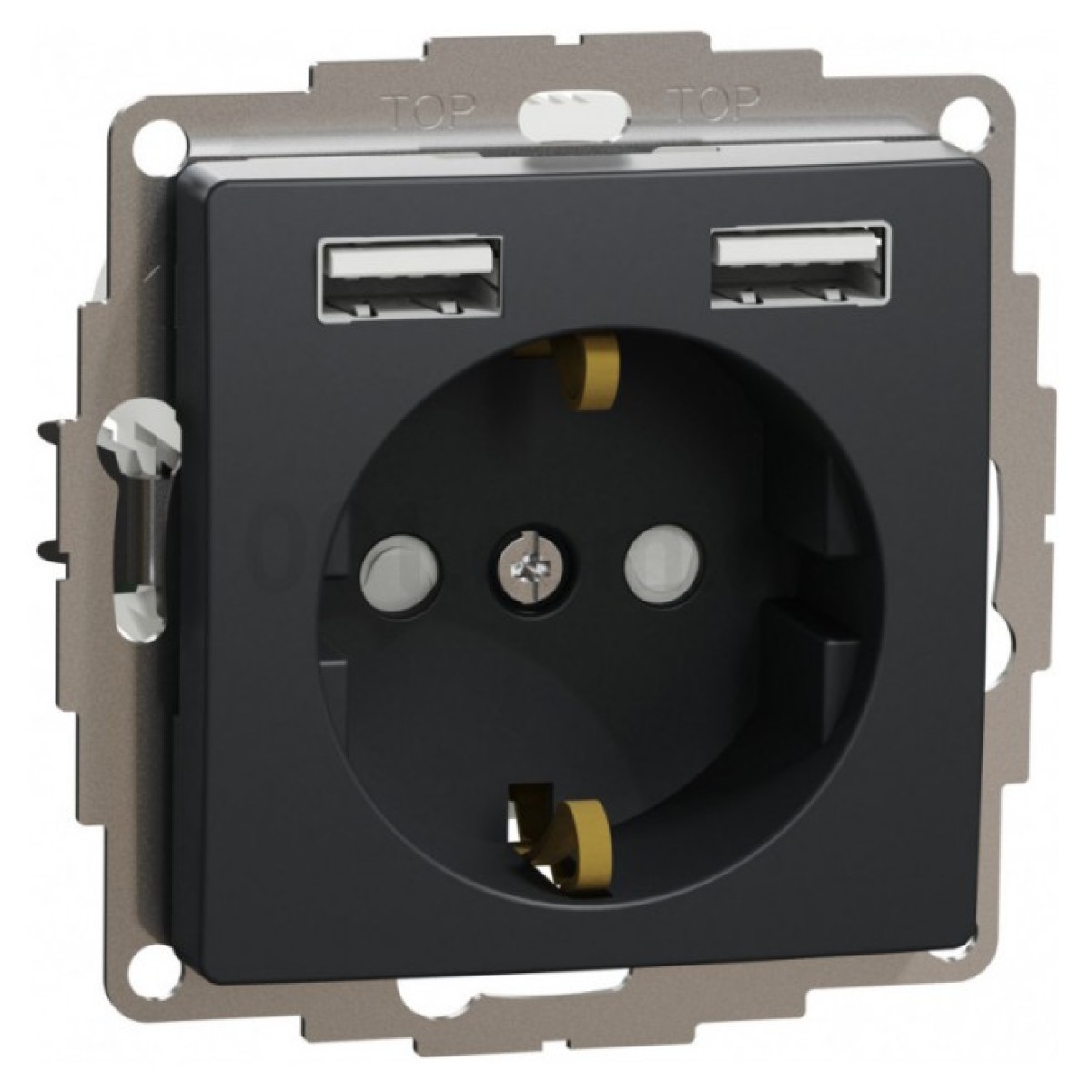 Розетка с з/к, шторками и 2 USB (A+A) Sedna Design черная, Schneider Electric 256_256.jpg