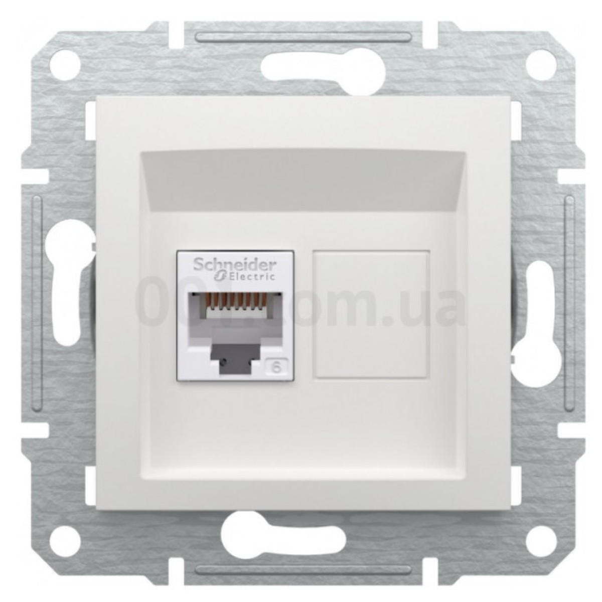 Розетка компьютерная (RJ45) кат.6 UTP Asfora белая БЕЗ РАМКИ, Schneider Electric 98_98.jpg - фото 3