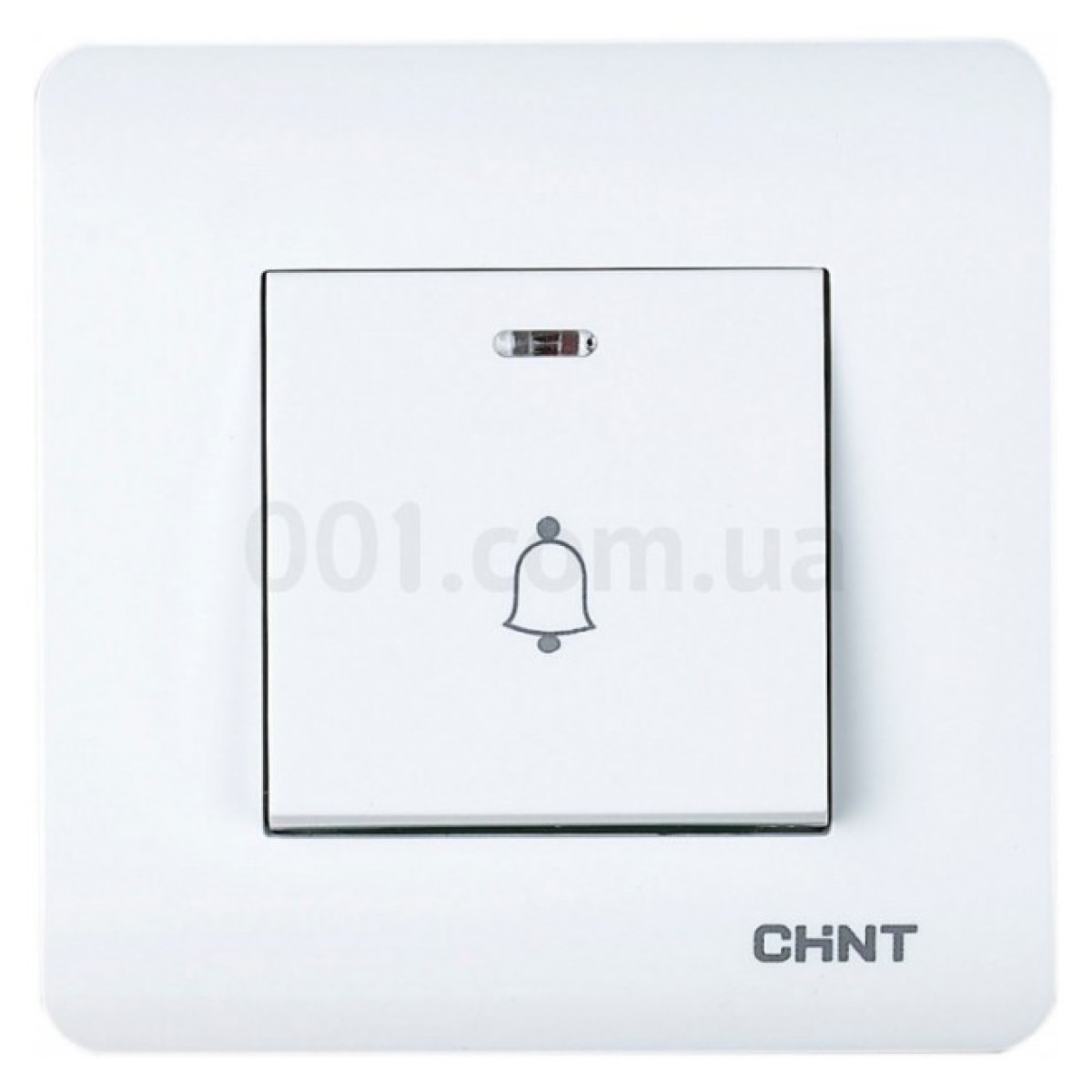 Выключатель дверного звонка с LED-подсветкой 10А 250В NEW3 белый, CHINT 256_256.jpg