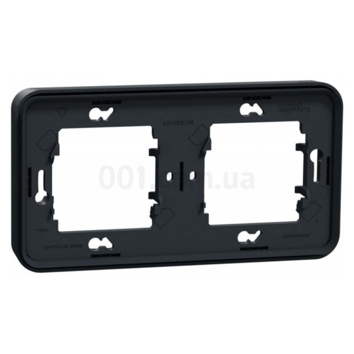 Рамка 2-постовая горизонтальная Mureva Styl черная IP55, Schneider Electric 98_98.jpg - фото 6