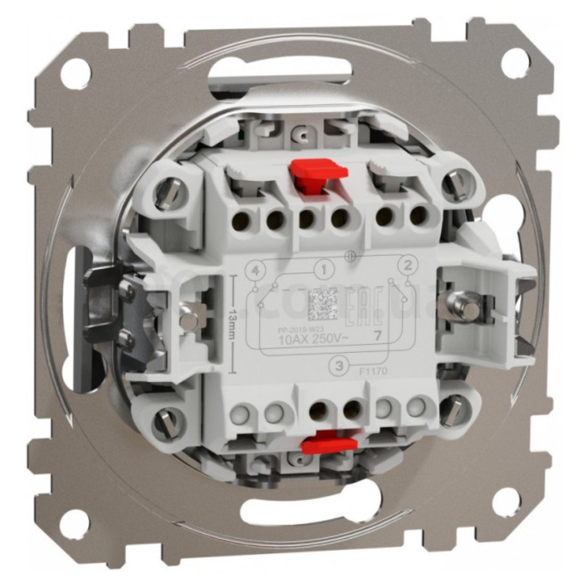 Переключатель 1-клавишный перекрестный с подсветкой Sedna Design алюминий, Schneider Electric 98_98.jpg - фото 5