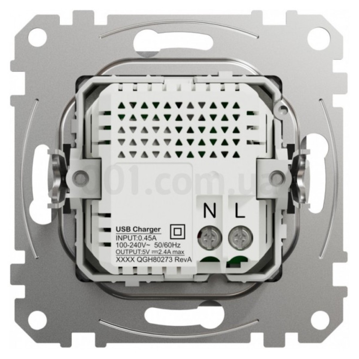Розетка USB двойная (A+C) 2,4A Sedna Design алюминий, Schneider Electric 98_98.jpg - фото 6