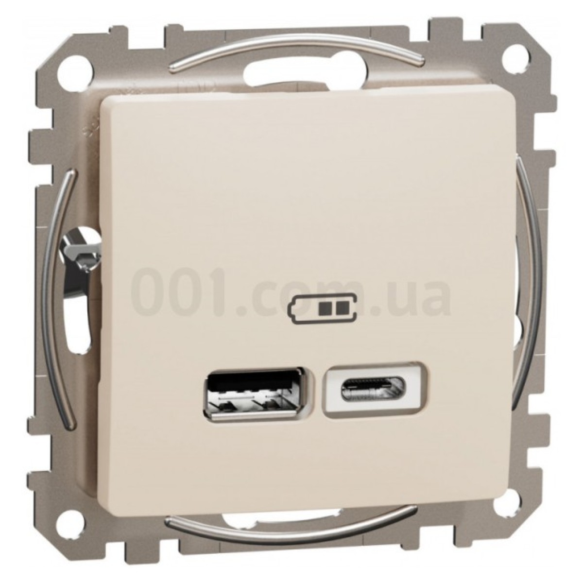 Розетка USB двойная (A+C) 2,4A Sedna Design бежевая, Schneider Electric 256_256.jpg