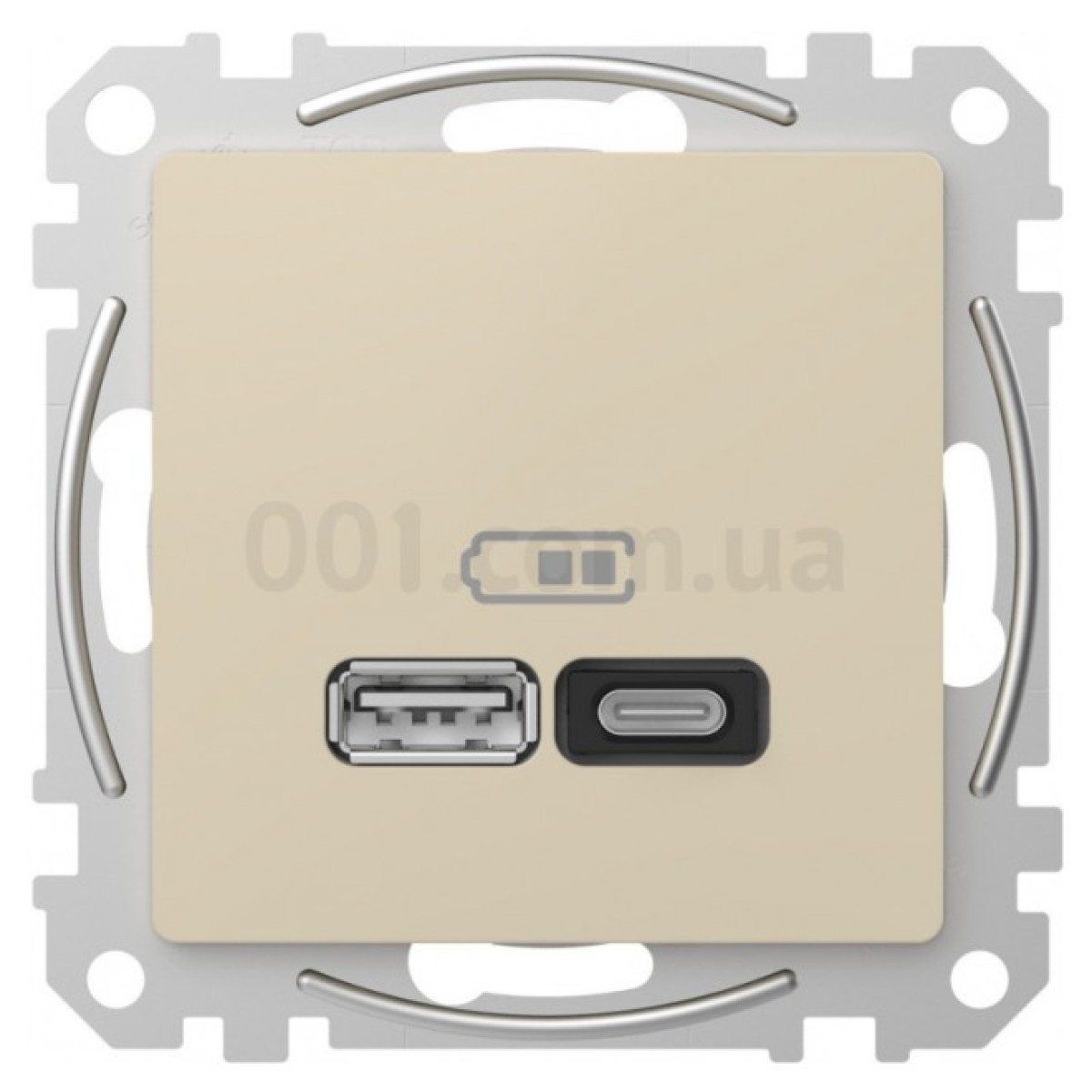 Розетка USB двойная (A+C) 3A Sedna Design бежевая, Schneider Electric 98_98.jpg - фото 6