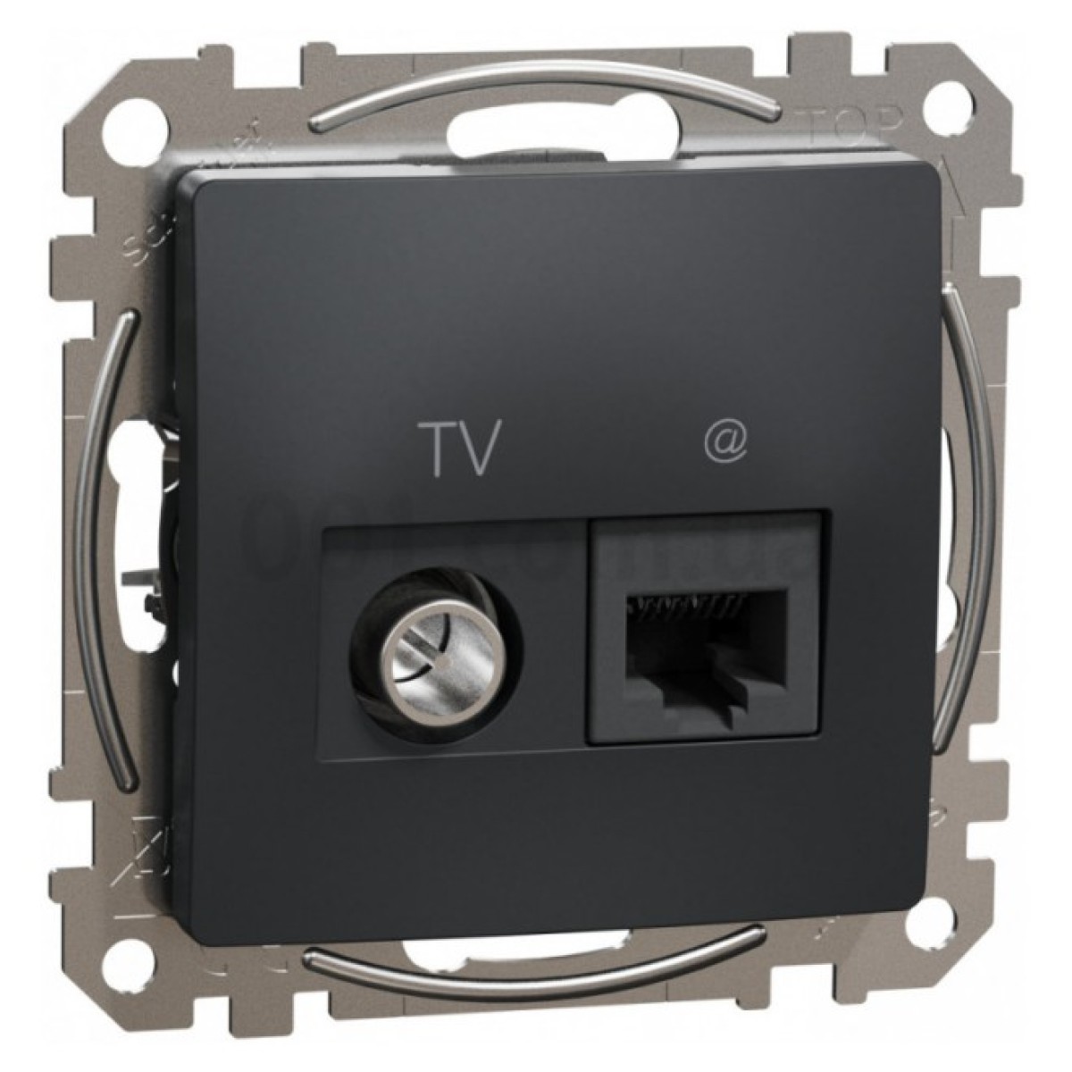 Розетка TV + компьютерная RJ45 кат.6 UTP Sedna Design черная, Schneider Electric 256_256.jpg