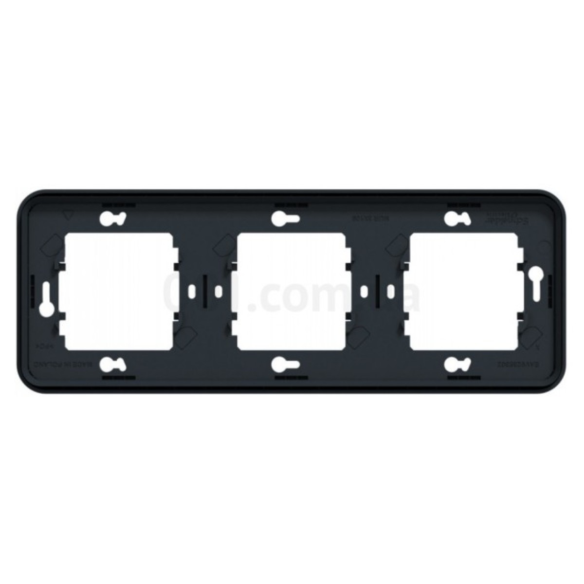 Рамка 3-постовая горизонтальная Mureva Styl черная IP55, Schneider Electric 98_98.jpg - фото 7