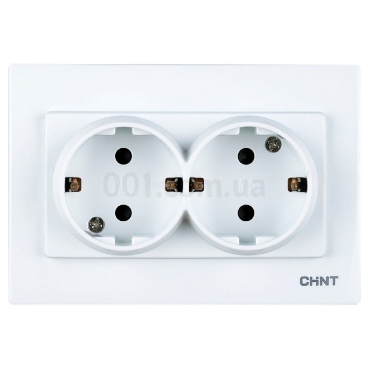 Розетка 2-местная с заземляющим контактом 16А 250В модульная NEW3 белая, CHINT 256_256.jpg