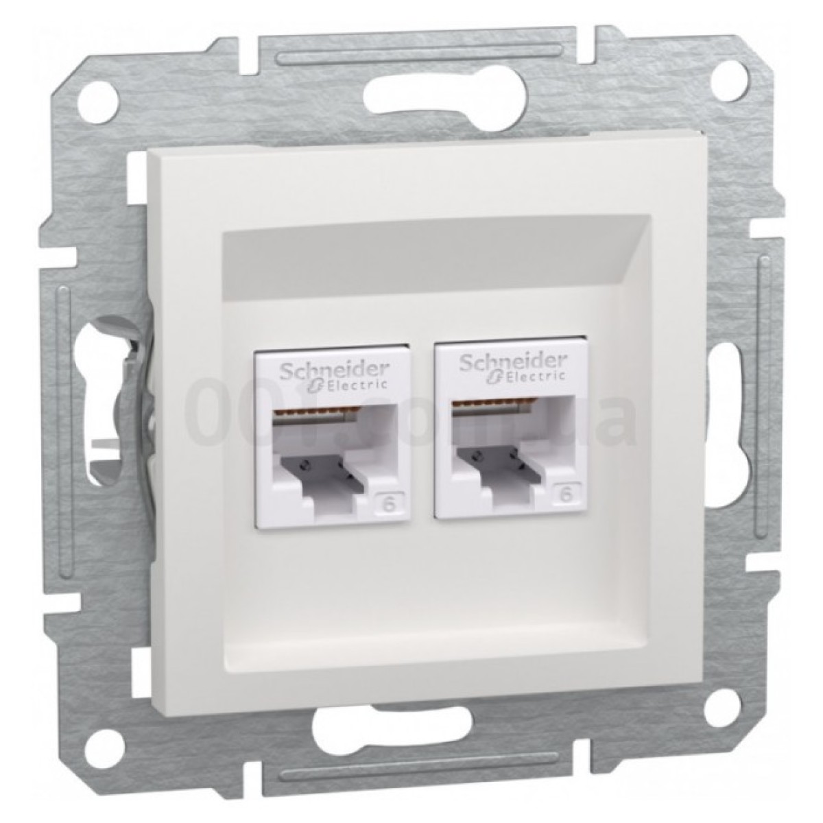 Розетка компьютерная (RJ45) кат.6 UTP двойная Asfora белая БЕЗ РАМКИ, Schneider Electric 256_256.jpg