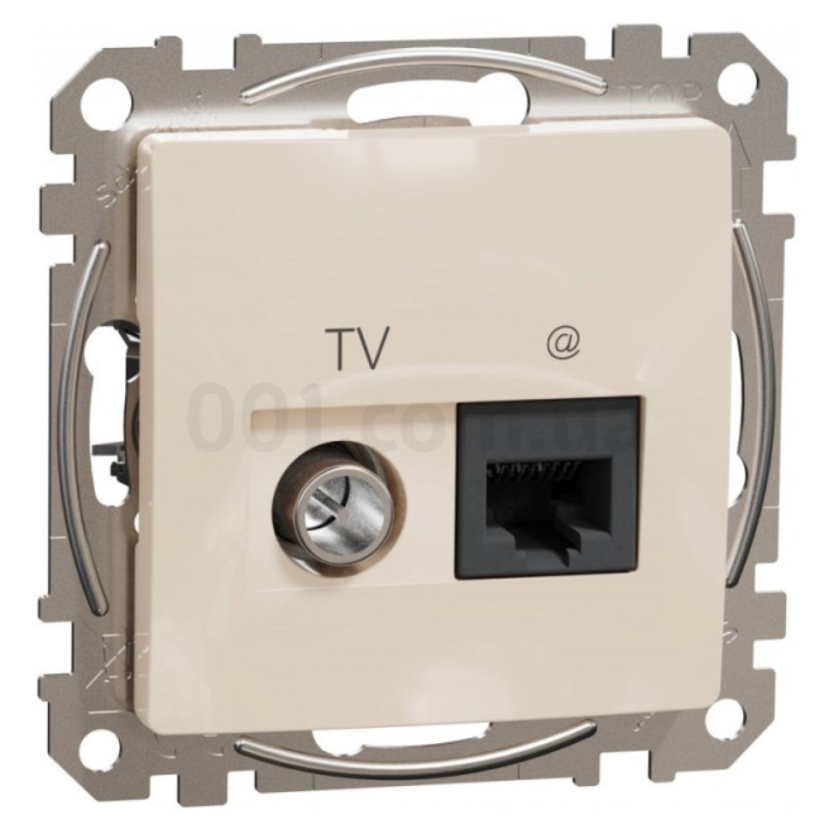 Розетка TV + компьютерная RJ45 кат.6 UTP Sedna Design бежевая, Schneider Electric 256_256.jpg