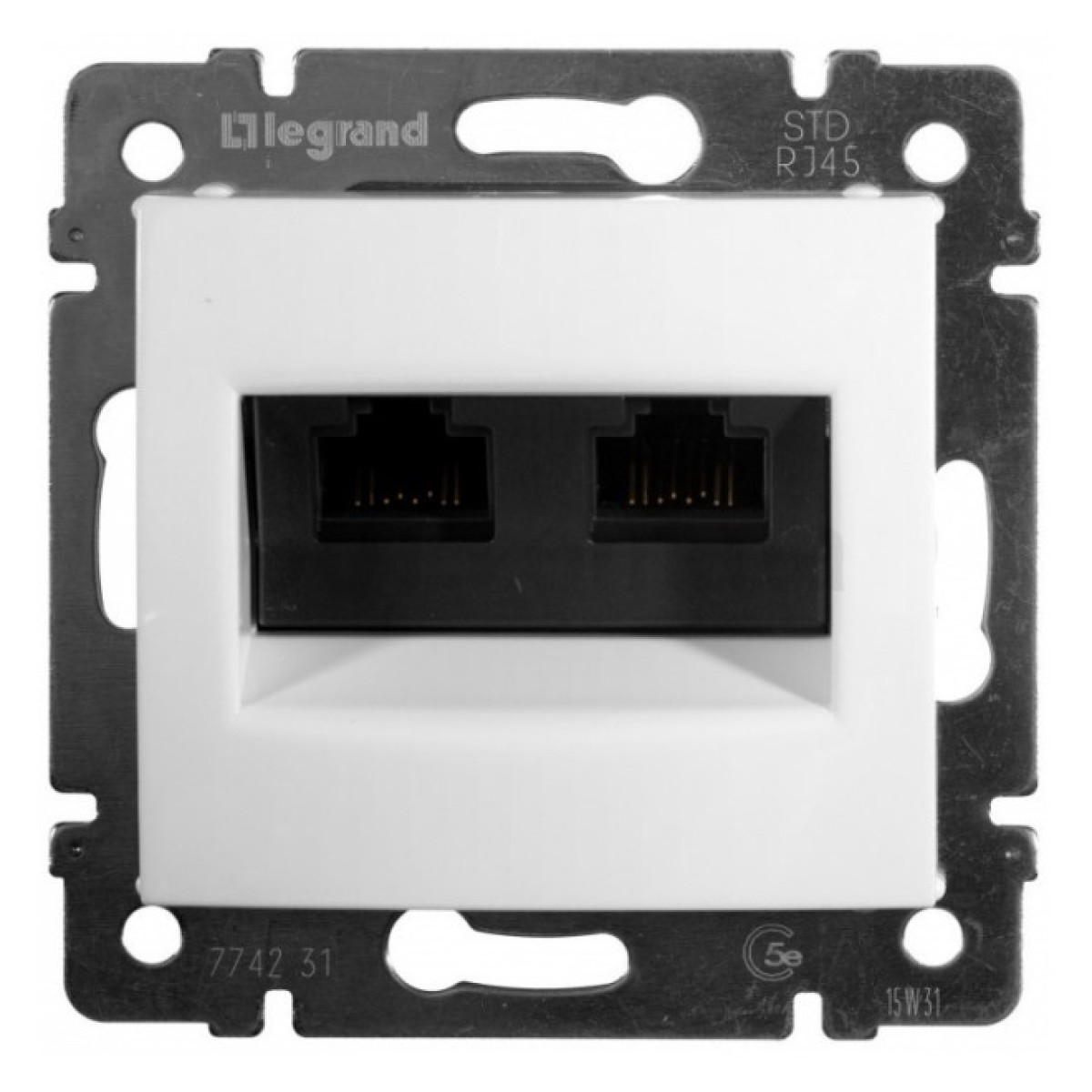 Розетка RJ45 UTP кат.5е 2-местная Valena белая, Legrand 256_256.jpg