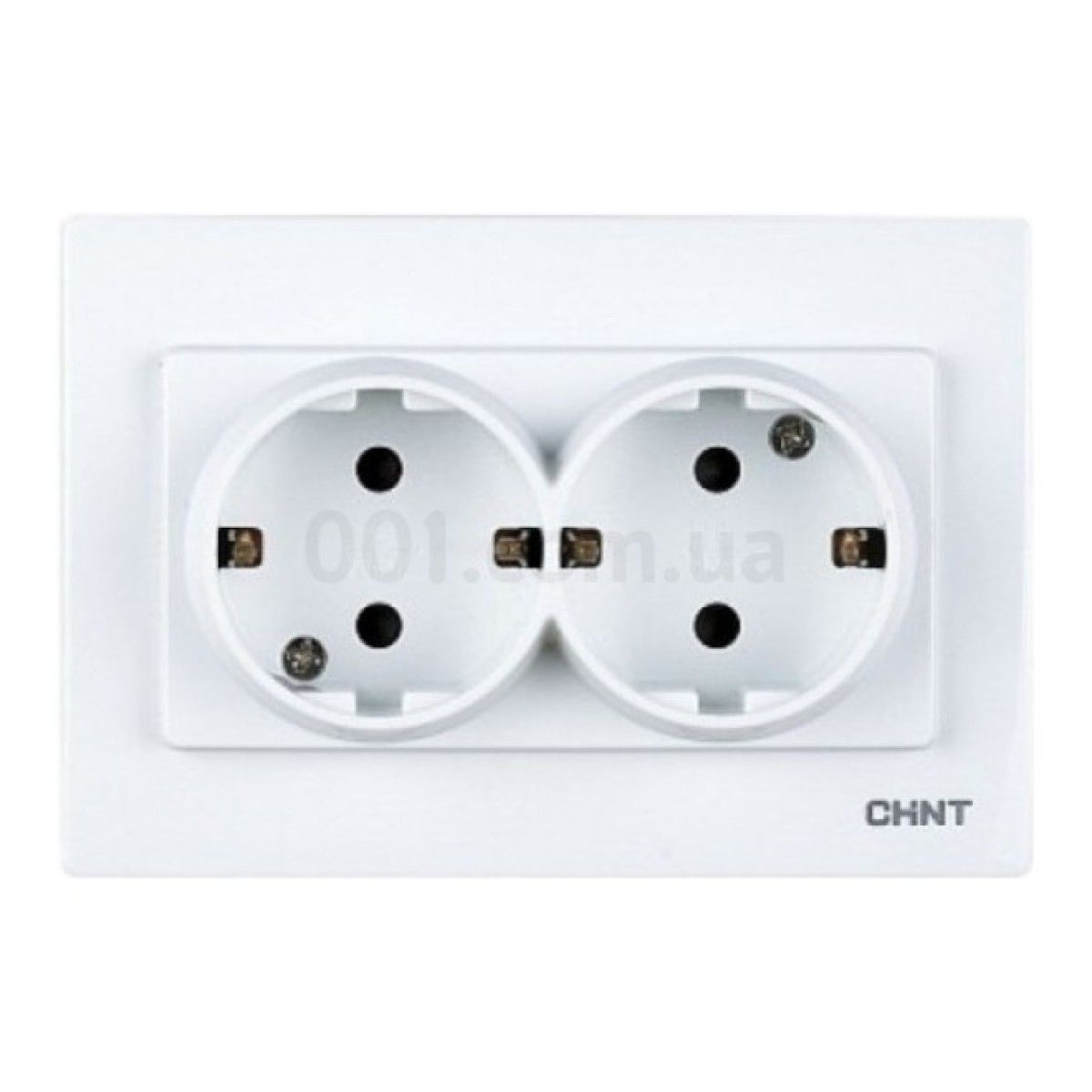 Розетка 2-местная с заземляющим контактом 16А 250В рамочная NEW3 белая, CHINT 256_256.jpg