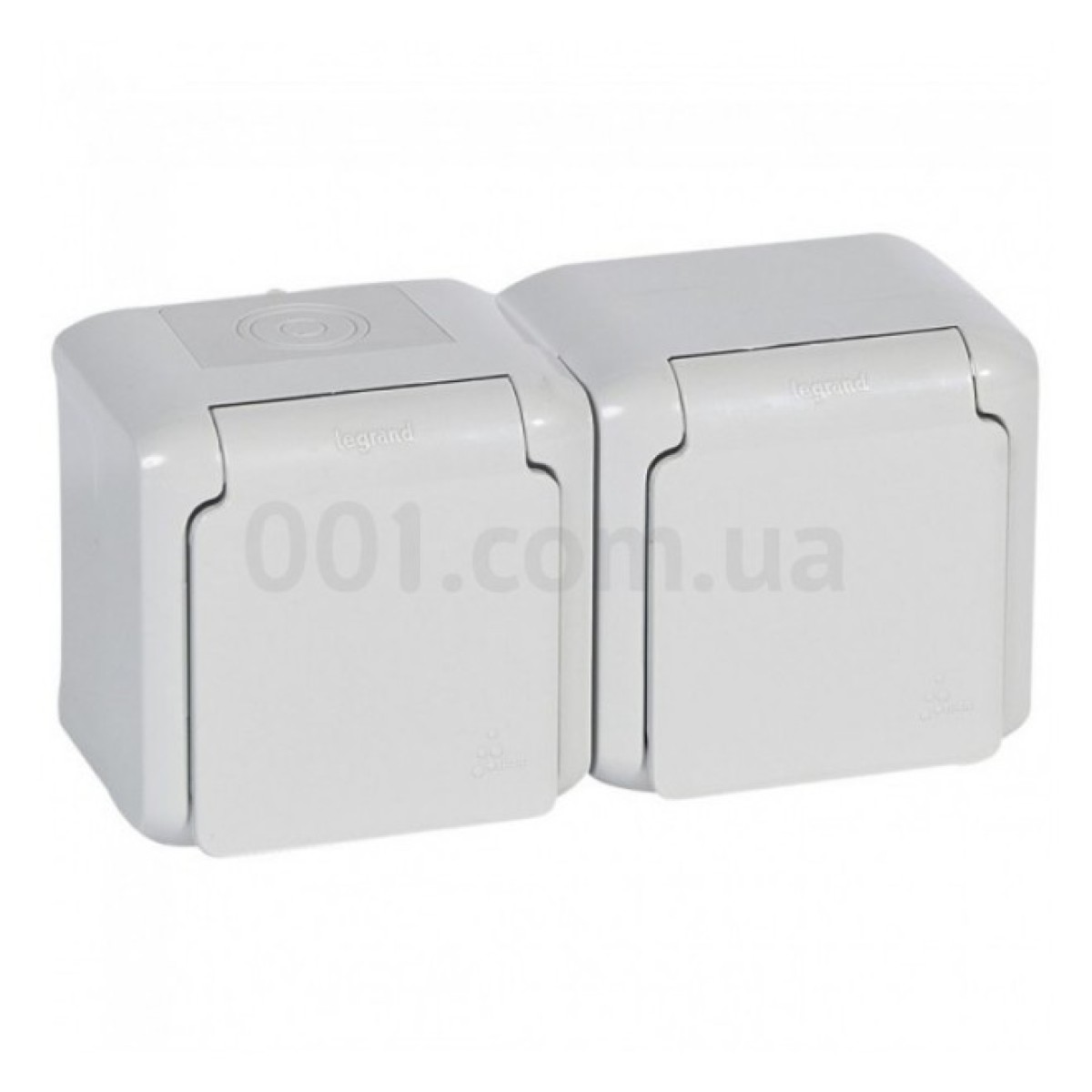 Розетка двойная с з/к и шторками Forix IP44 серая, Legrand 256_256.jpg