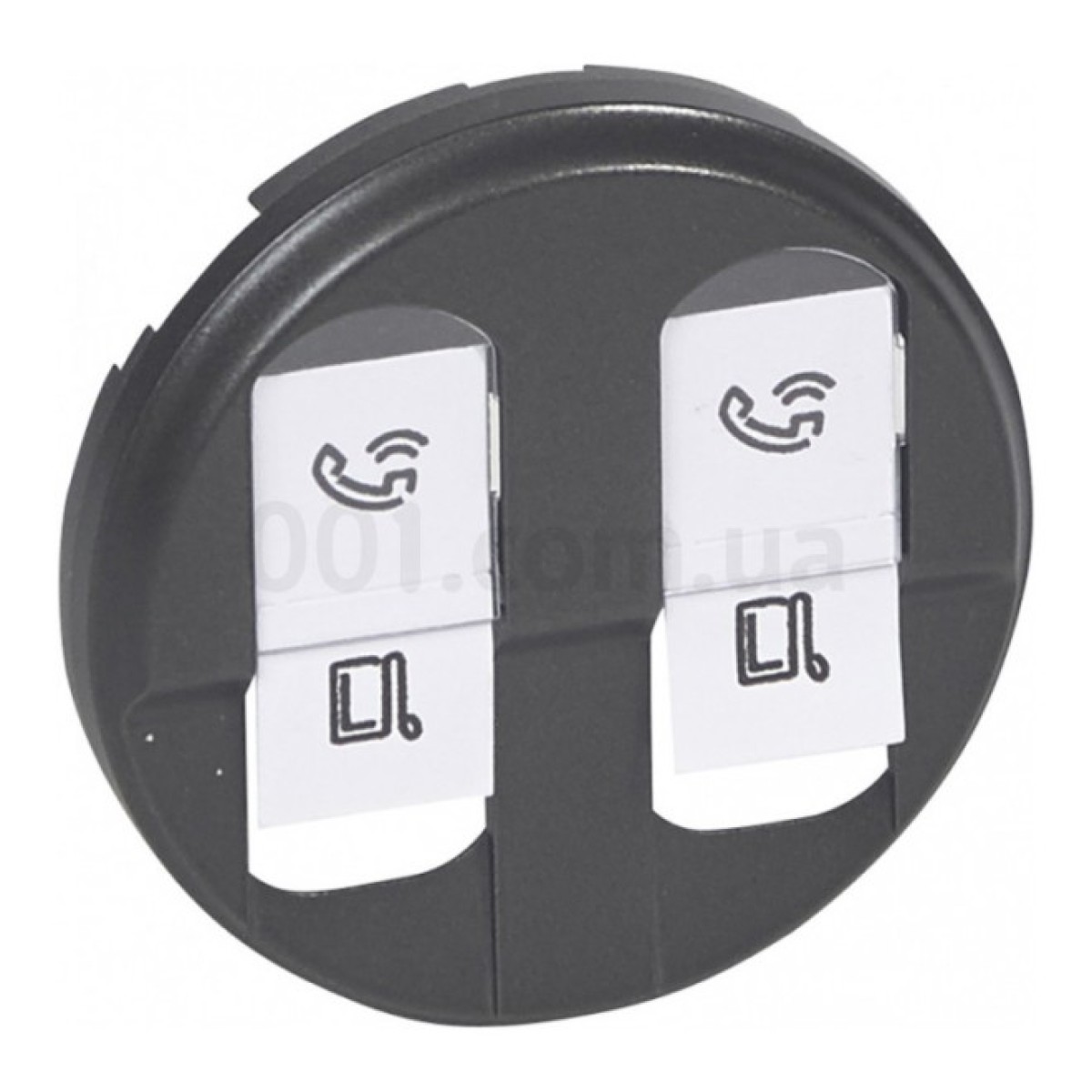 Лицевая панель двойной розетки компьютерной RJ45 Celiane графит, Legrand 256_256.jpg