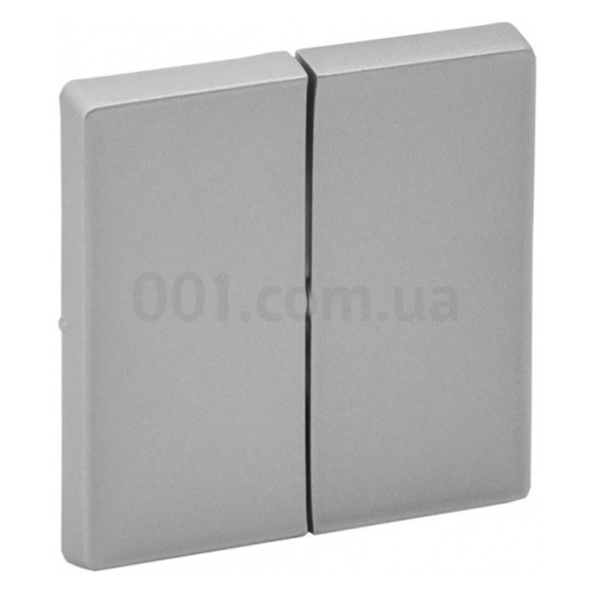 Лицевая панель двухклавишного выключателя Valena Life алюминий, Legrand 256_256.jpg