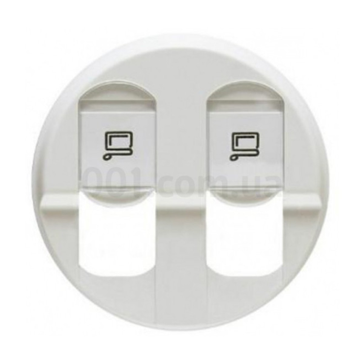 Лицевая панель двойной розетки компьютерной RJ45 Celiane белая, Legrand 256_256.jpg