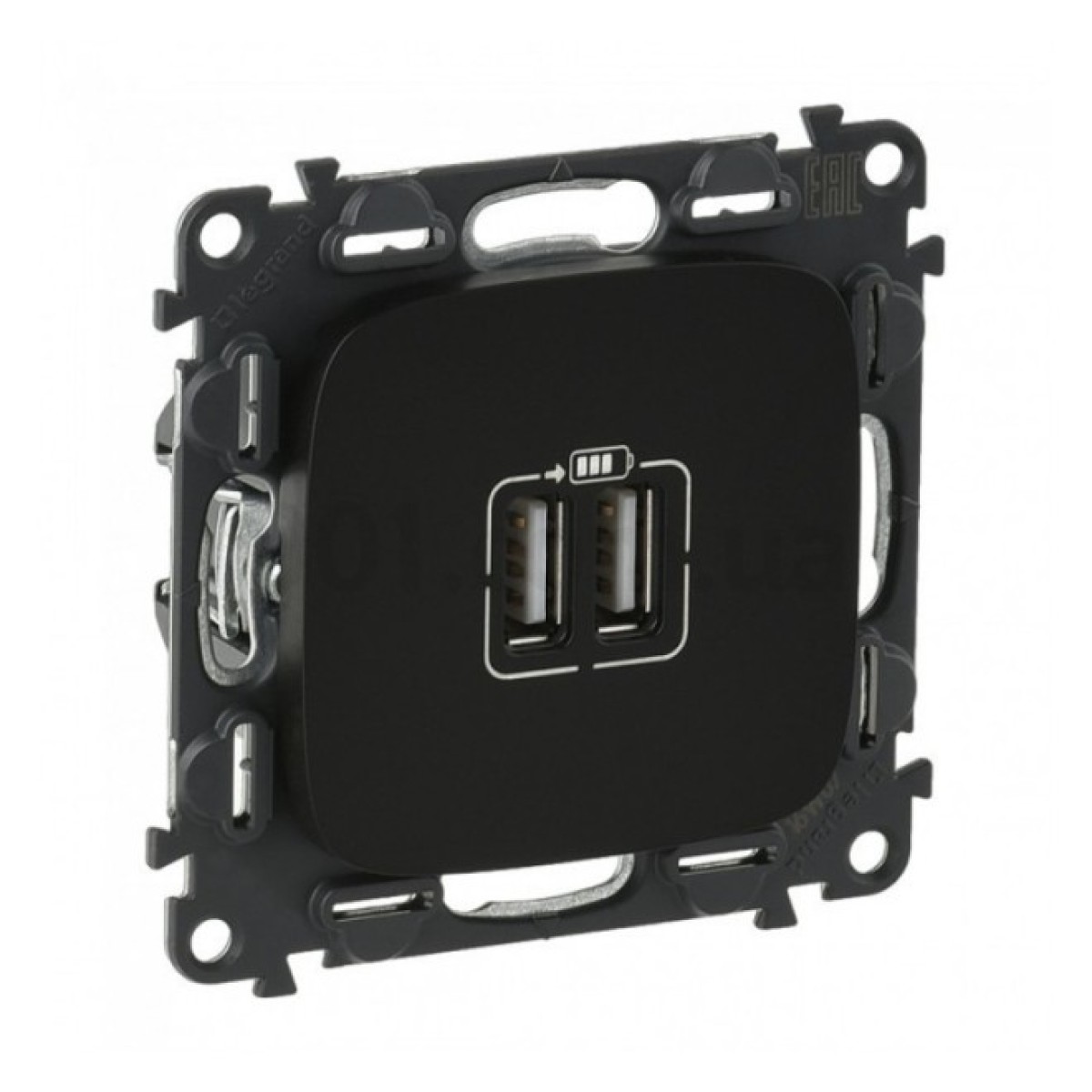 Розетка USB двойная Valena Allure антрацит, Legrand 256_256.jpg